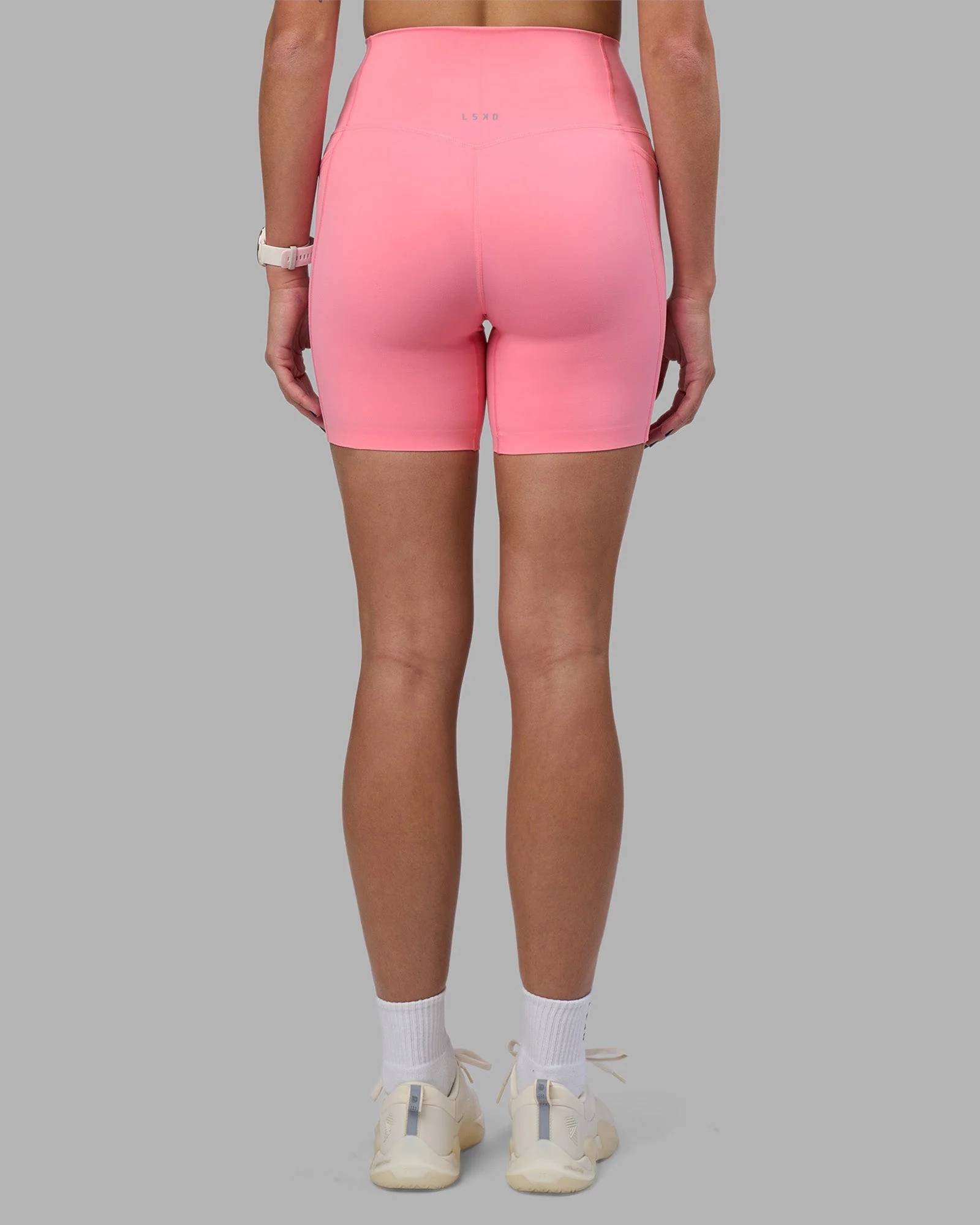 Elixir Ultra High-Rise 6" Short Pockets - Candy Pink - Image 4