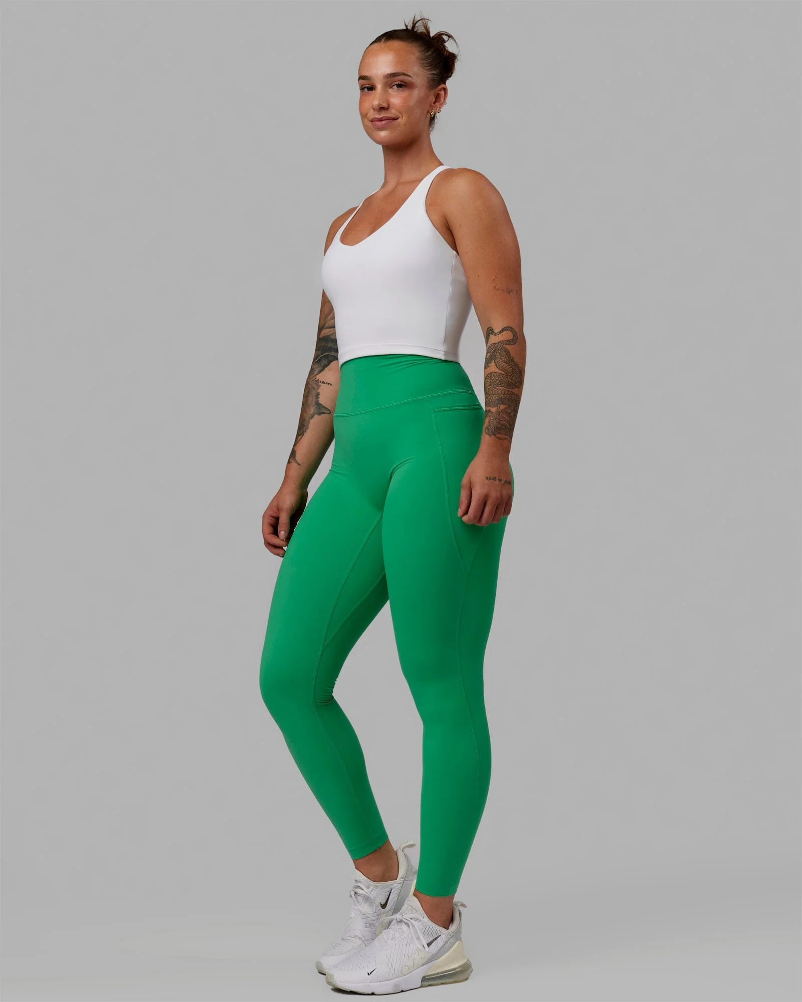 Elixir Ultra High-Rise Full Length Legging Pockets - Holly Green - Image 8