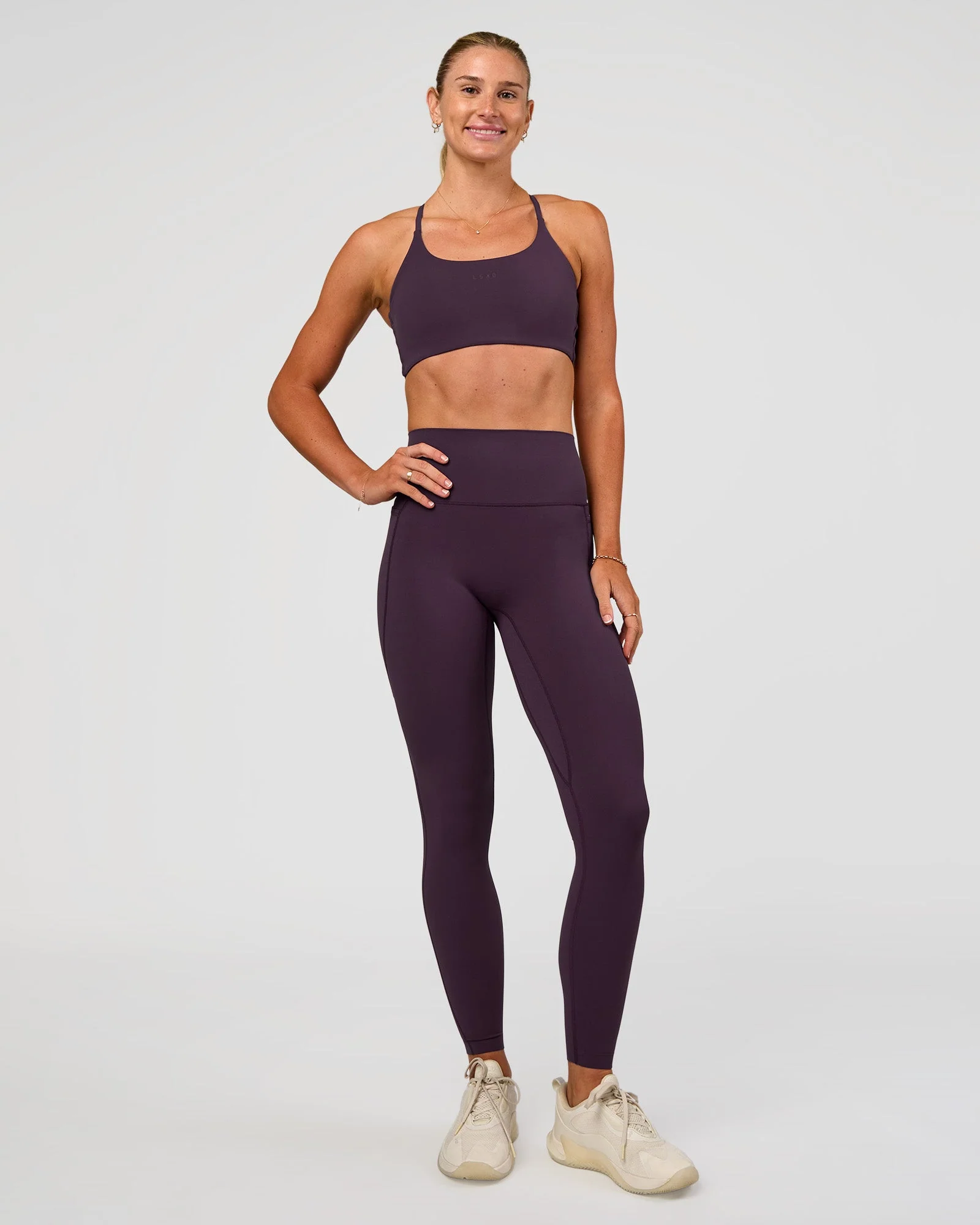 Elixir Ultra High-Rise Full Length Legging Pockets - Midnight Plum - Image 5