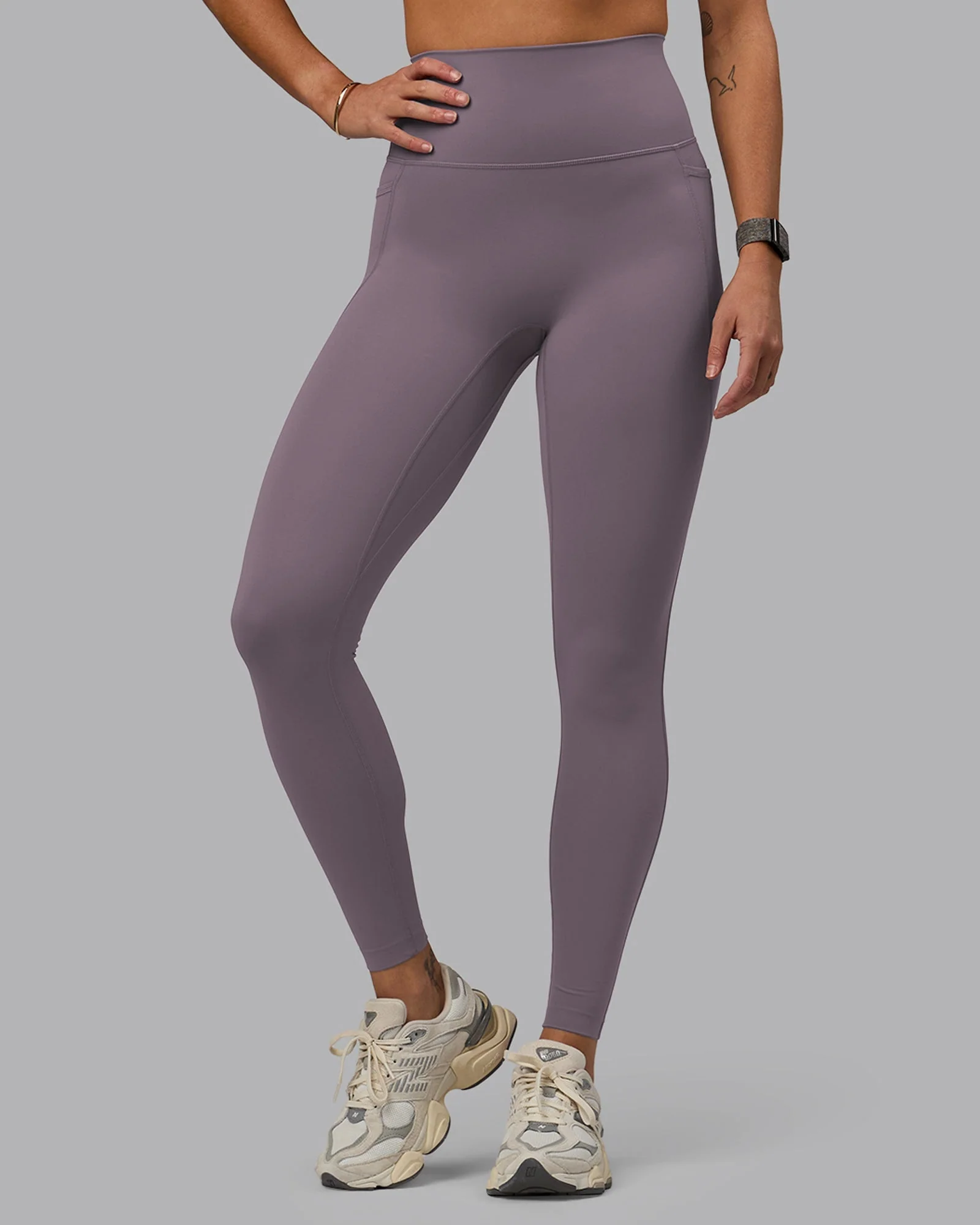 Elixir Ultra High-Rise Full Length Legging Pockets - Purple Sage - Image 6