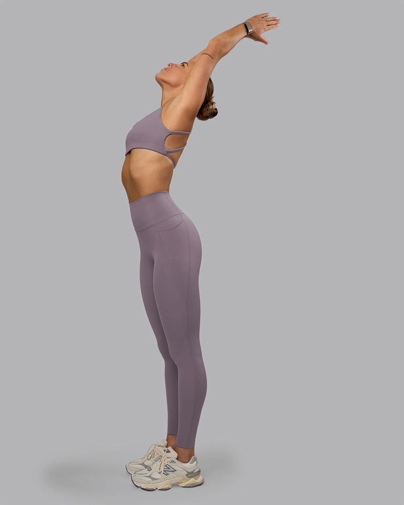 Elixir Ultra High-Rise Full Length Legging Pockets - Purple Sage - Image 9