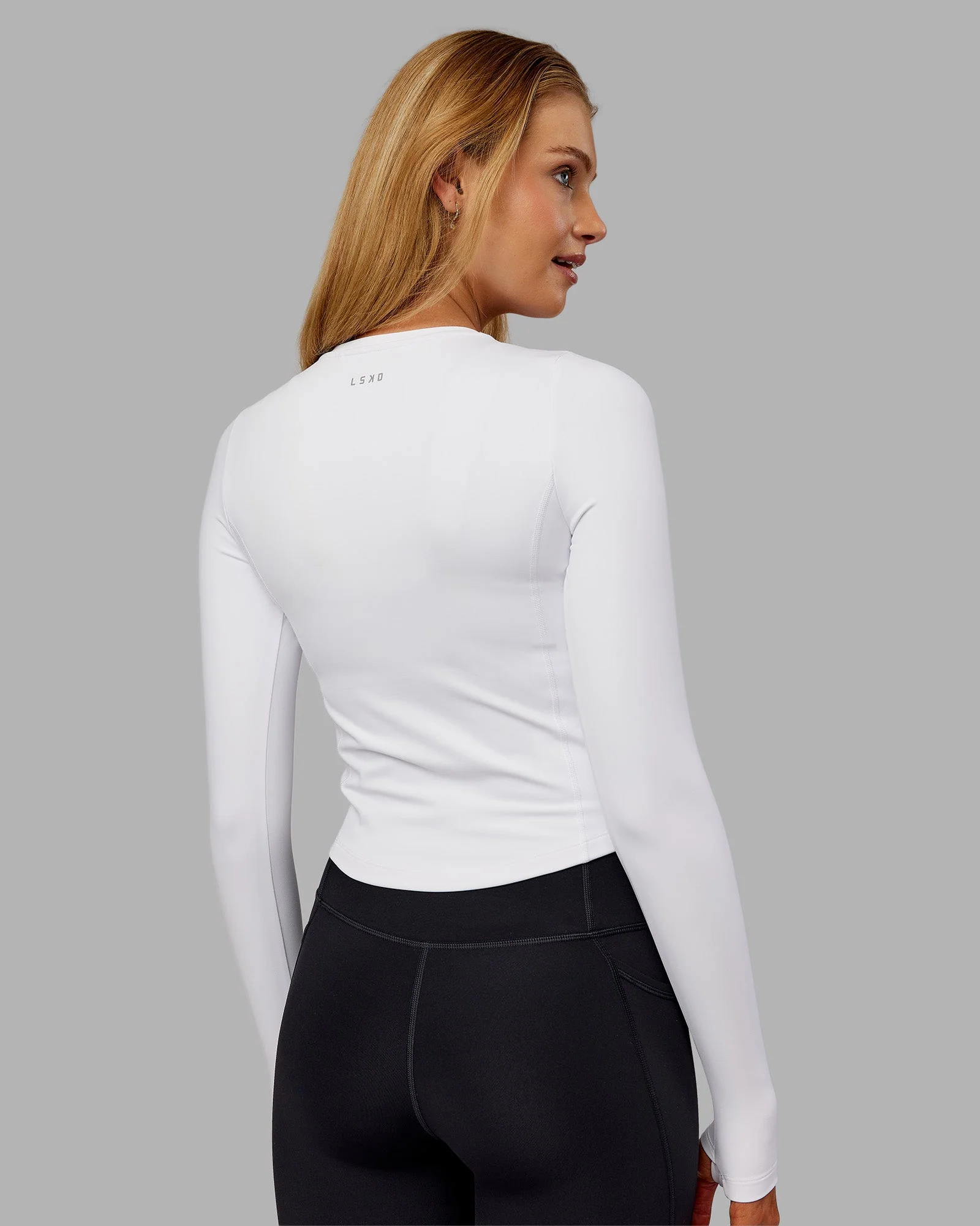 Embrace Thermal Long Sleeve Tee - White - Image 3