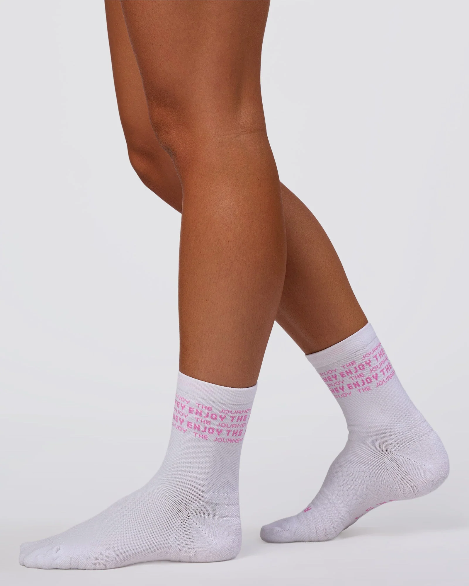 Enjoy the Journey Performance Quarter Socks - White-Marshmallow