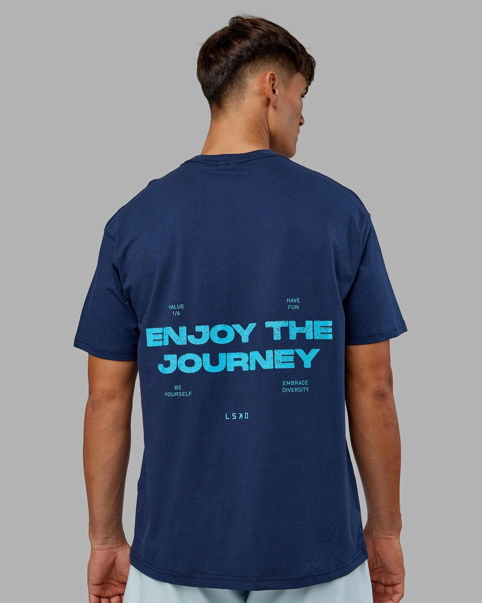 Enjoy the Journey Value Series FLXCotton Tee Oversize - Future Navy-Blue Atoll - Image 11