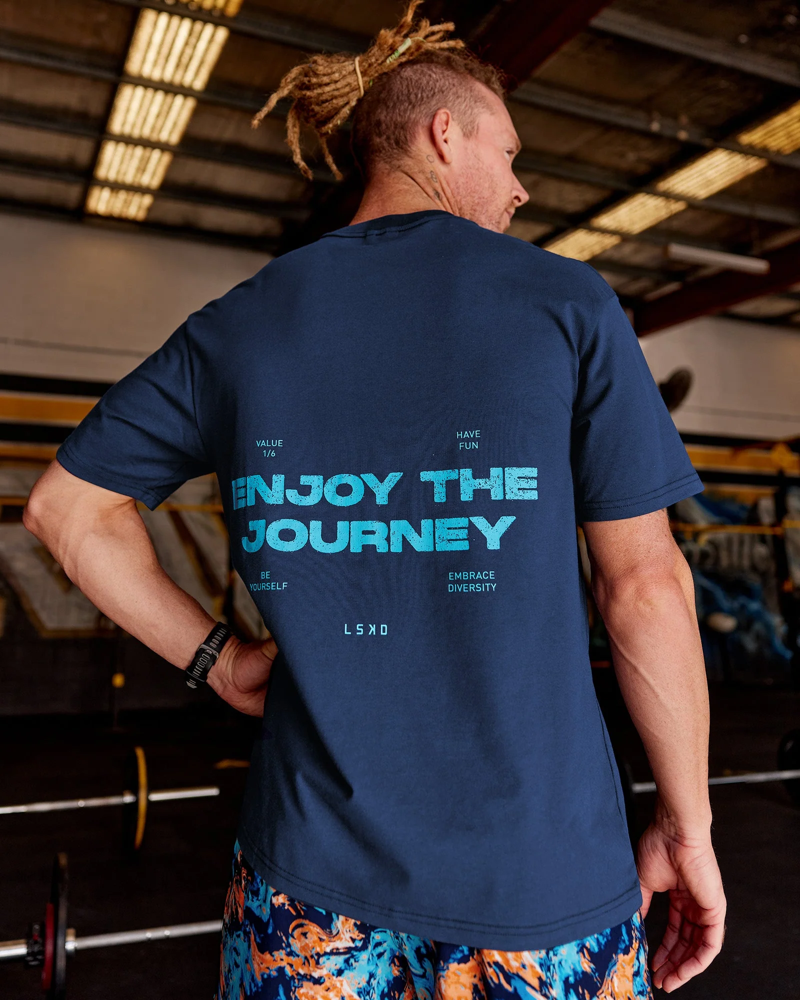 Enjoy the Journey Value Series FLXCotton Tee Oversize - Future Navy-Blue Atoll - Image 2