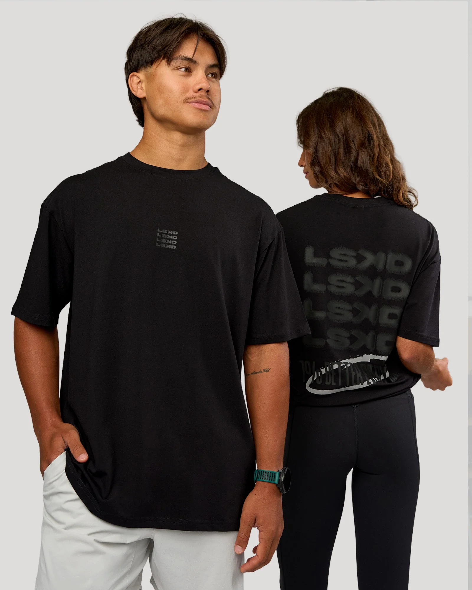 Everyday Elevation FLXCotton Oversized Tee - Black-Black