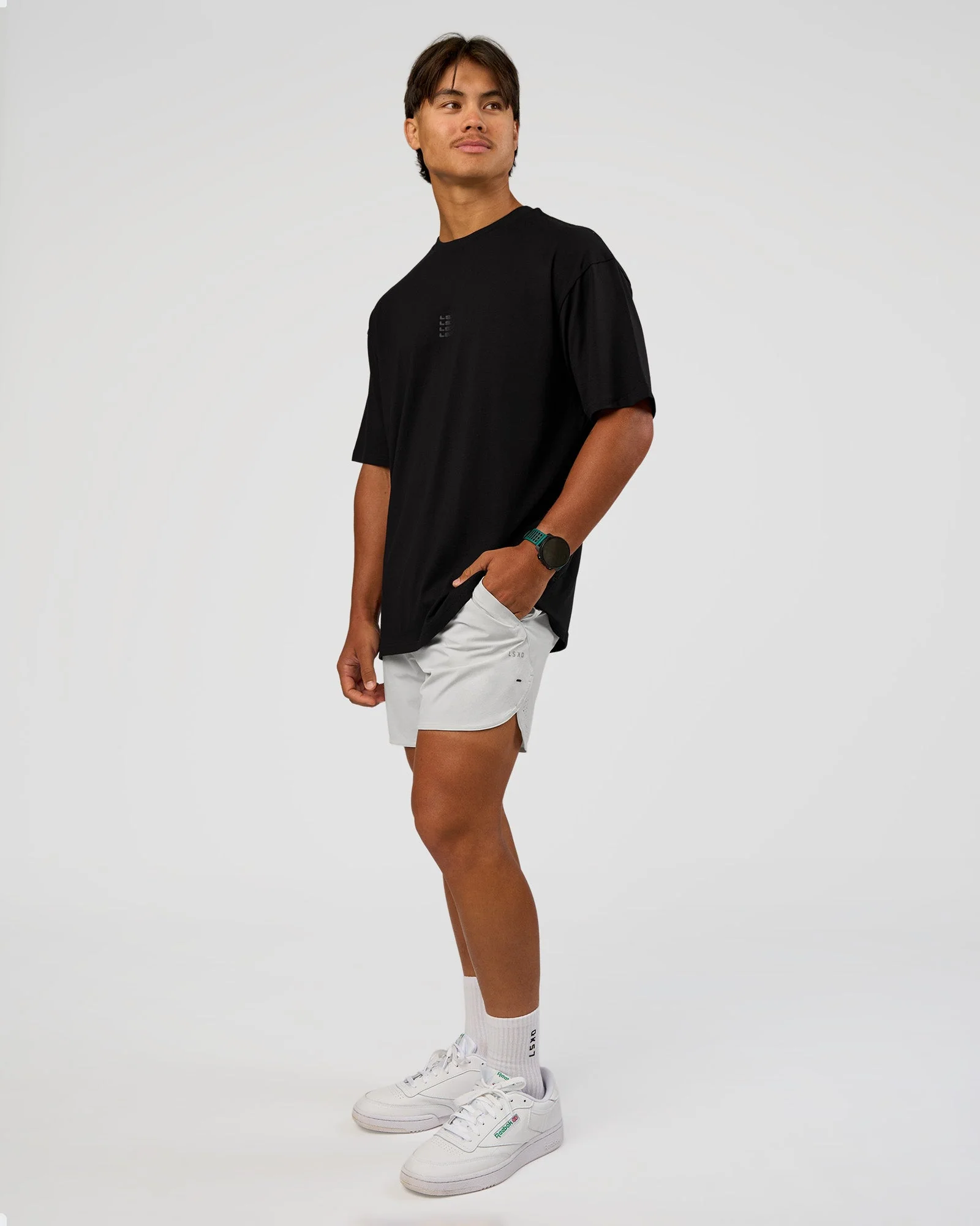 Everyday Elevation FLXCotton Oversized Tee - Black-Black - Image 3
