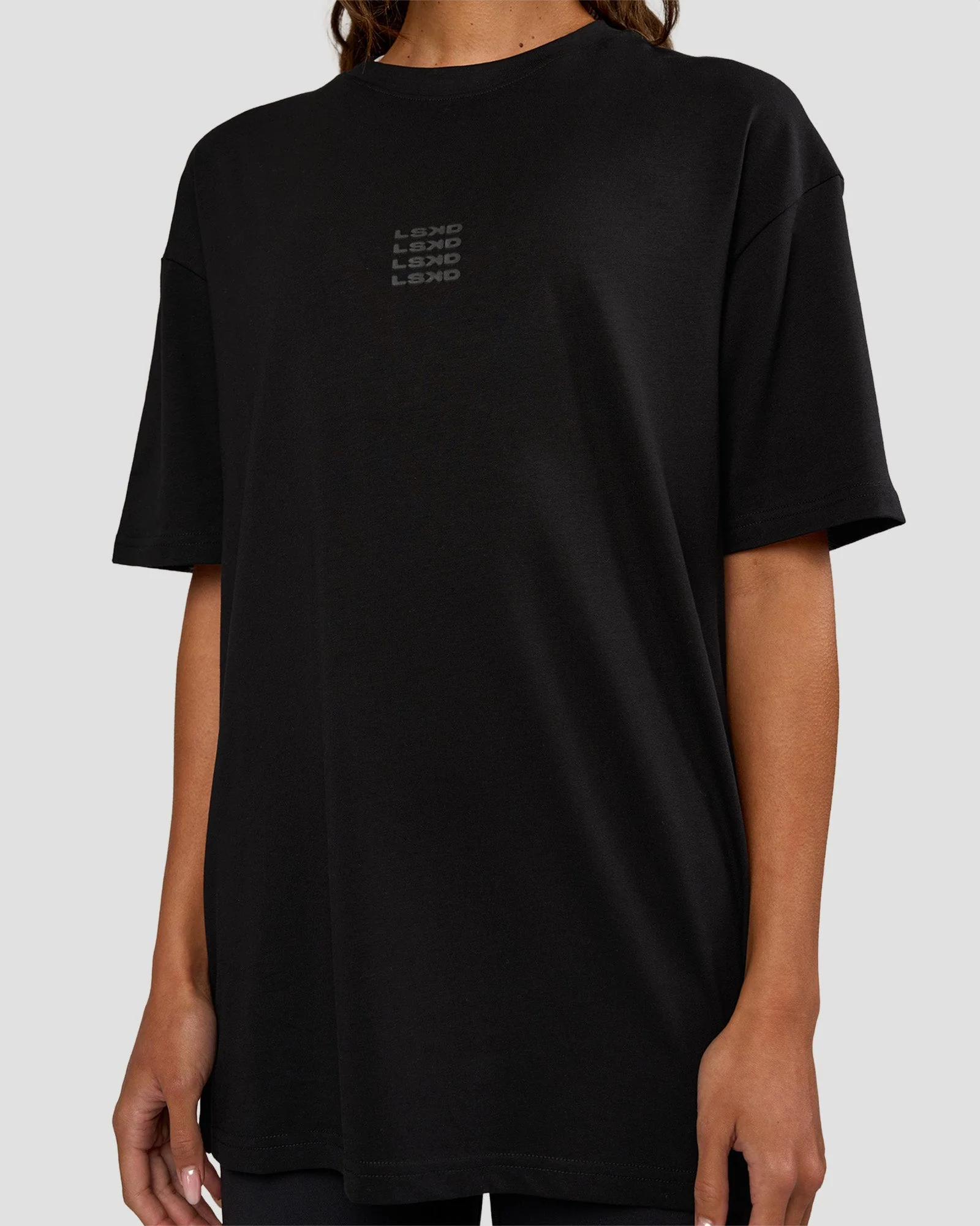 Everyday Elevation FLXCotton Oversized Tee - Black-Black - Image 9