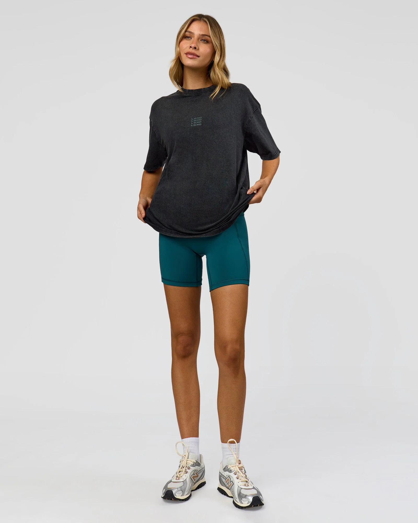 Everyday Elevation FLXCotton Oversized Tee - Black Washed-Carbon Green - Image 11