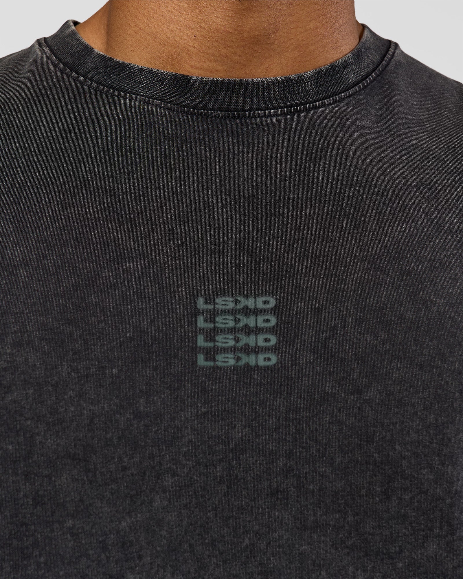 Everyday Elevation FLXCotton Oversized Tee - Black Washed-Carbon Green - Image 3