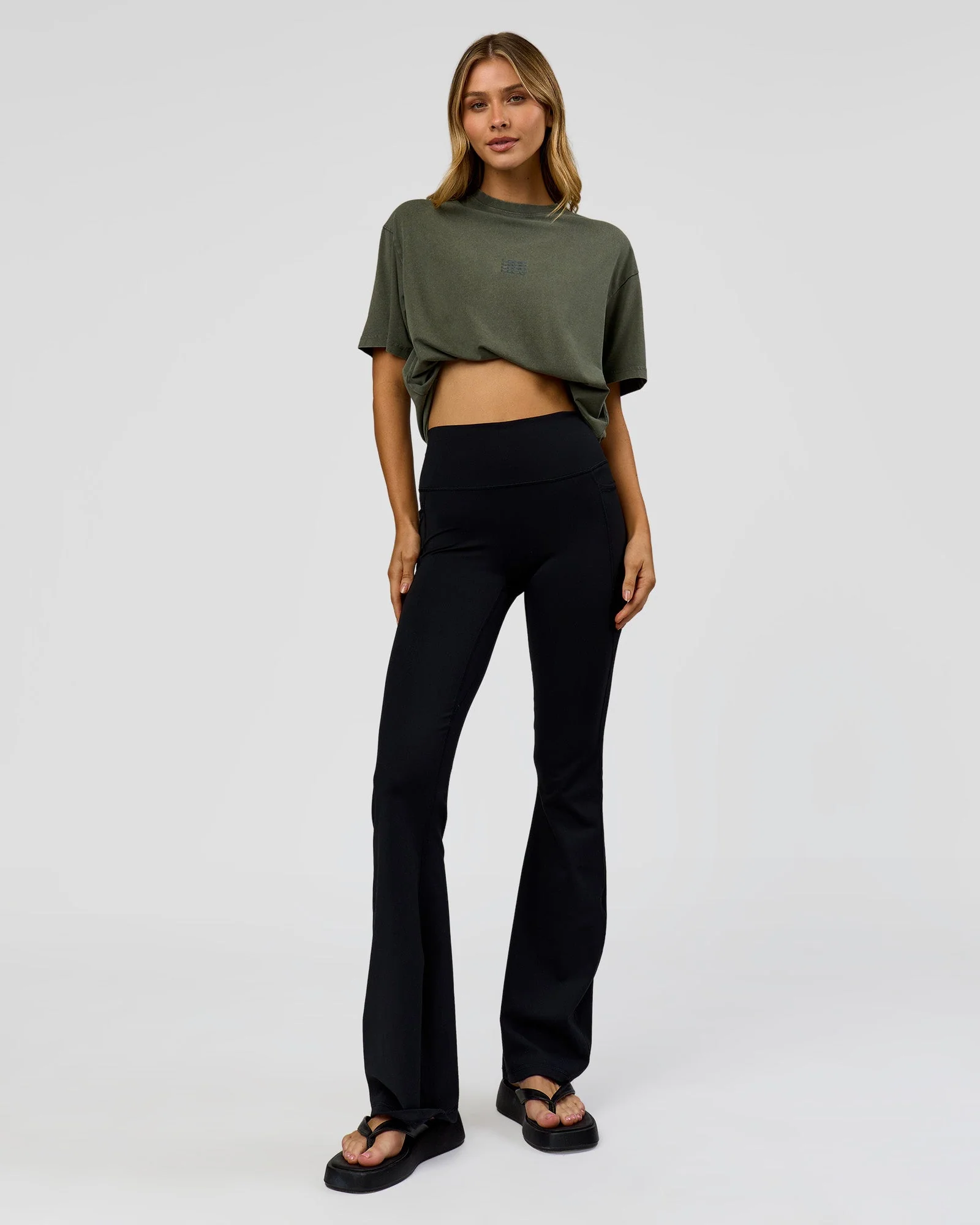 Everyday Elevation FLXCotton Oversized Tee - Carbon Green Washed -White - Image 12