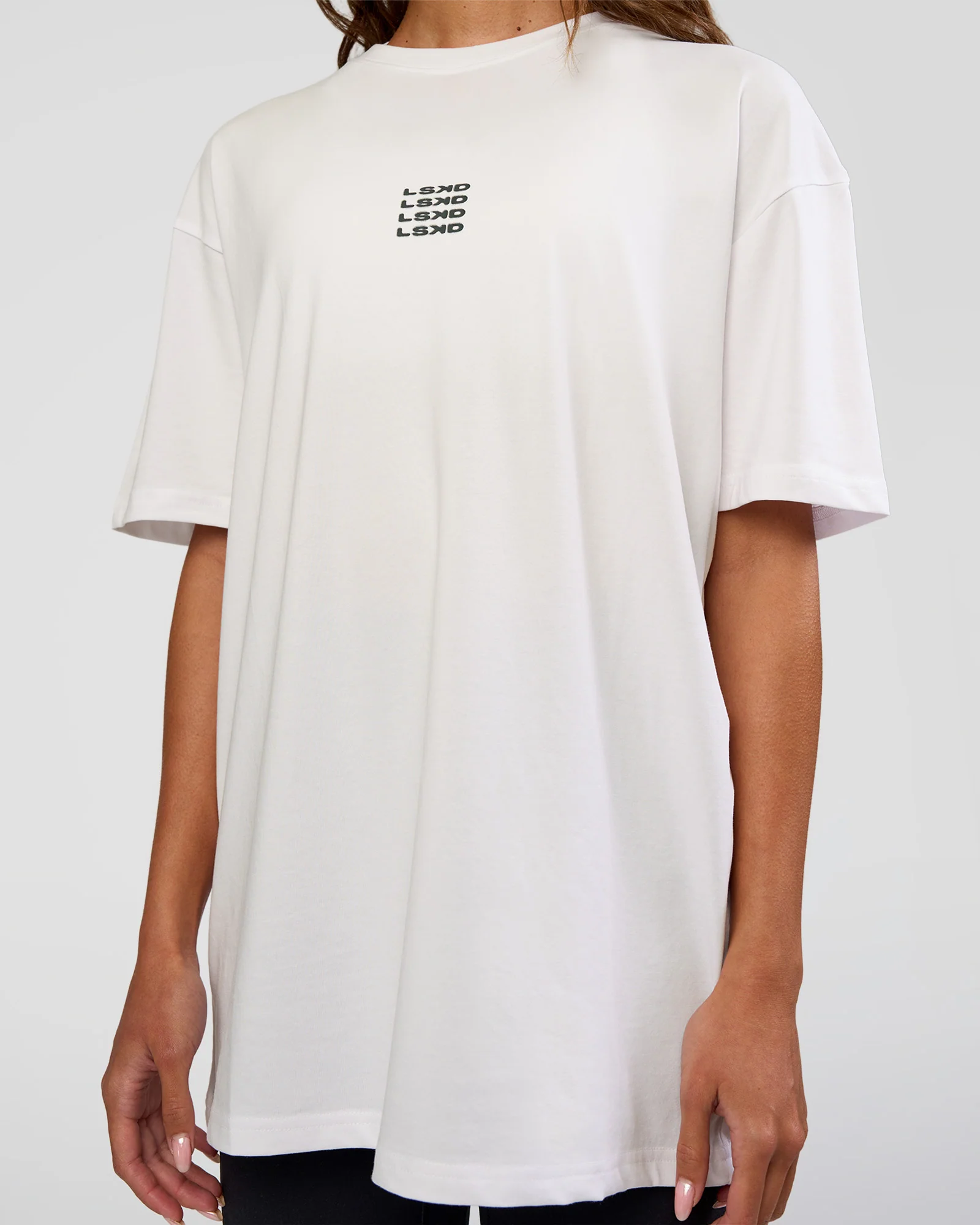 Everyday Elevation FLXCotton Oversized Tee - White-Carbon Green - Image 12