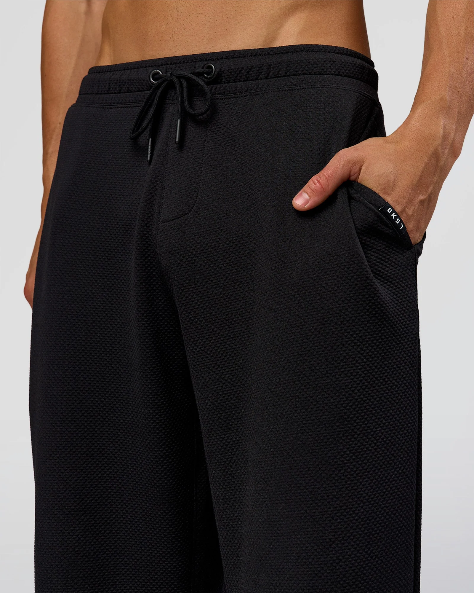 Everyday Elevation Waffle Wide Leg Pant - Black - Image 6