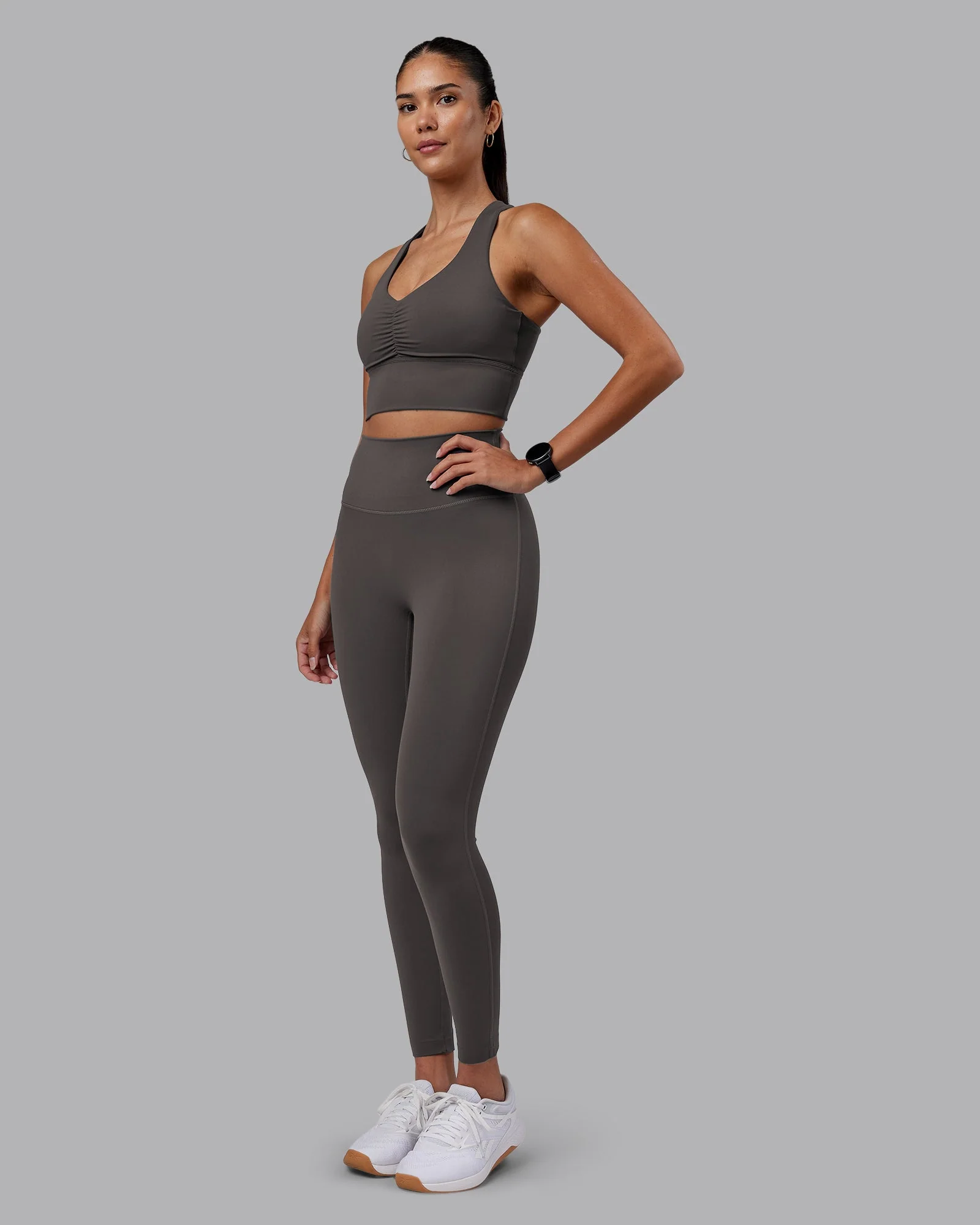 Evoke Longline Sports Bra - Dark Storm - Image 3
