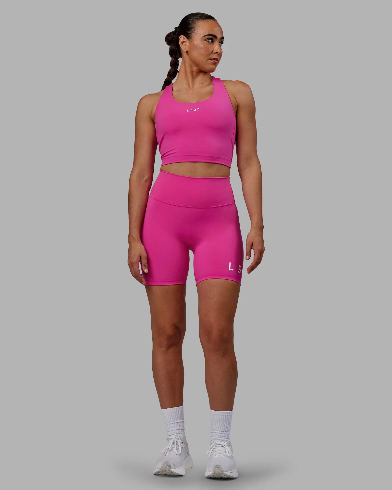 Evolved Ultra High-Rise 6" Short - Fuchsia Pink-White - Image 2
