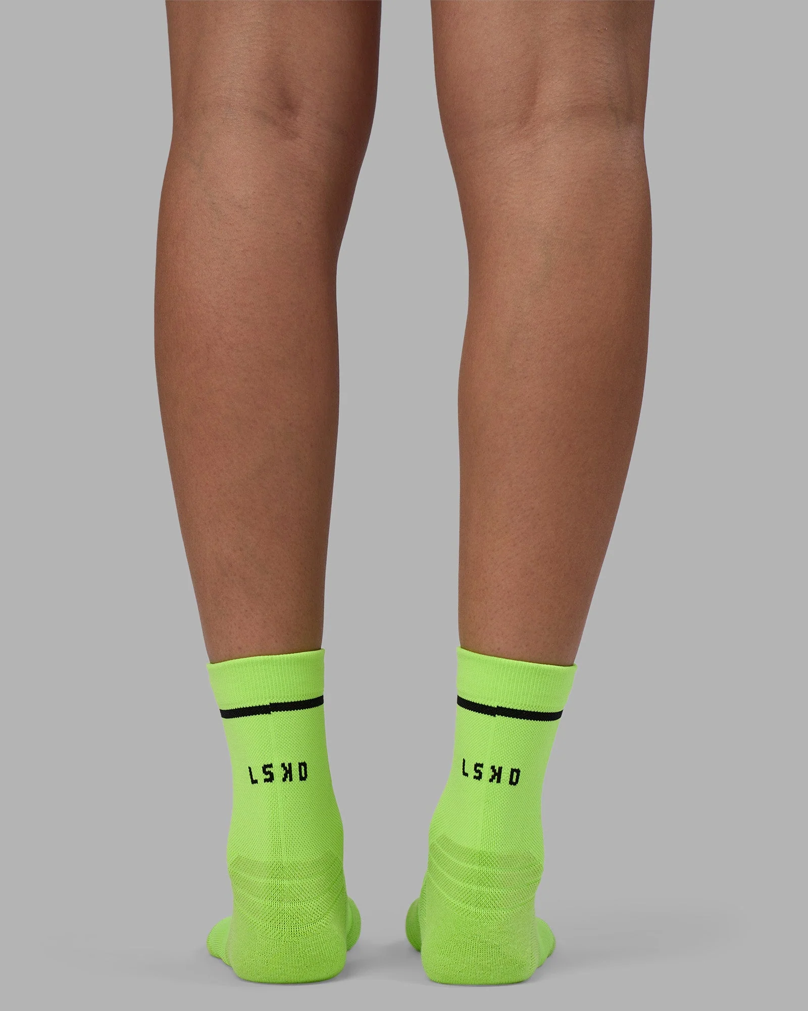 Fast Performance Quarter Socks - Lime Glo-Black - Image 6