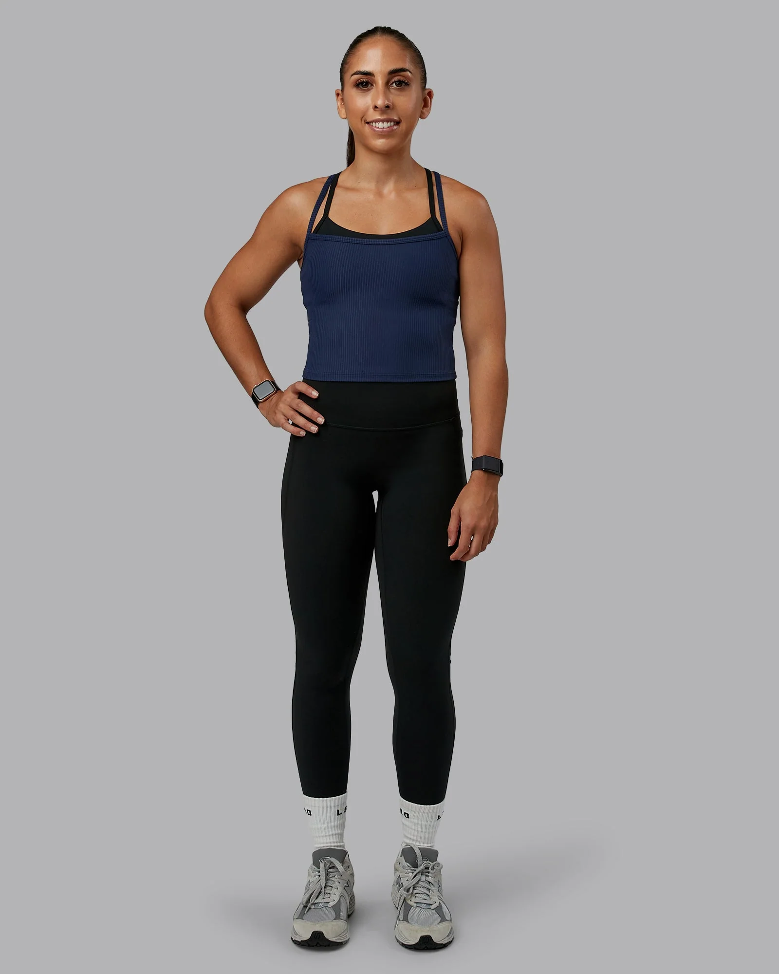 Flame Ribbed Tank - Future Navy - Image 7