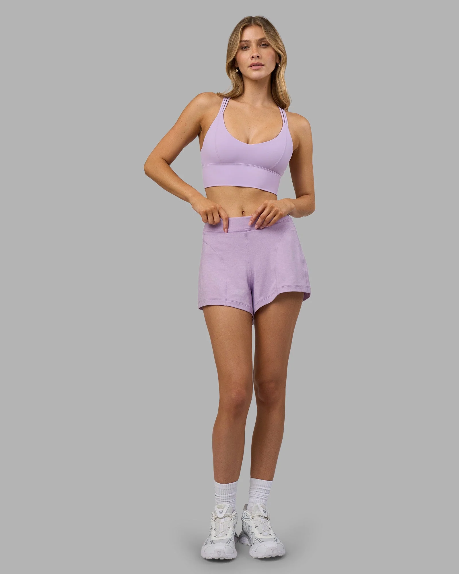 Flash Longline Sports Bra - Pale Lilac - Image 6
