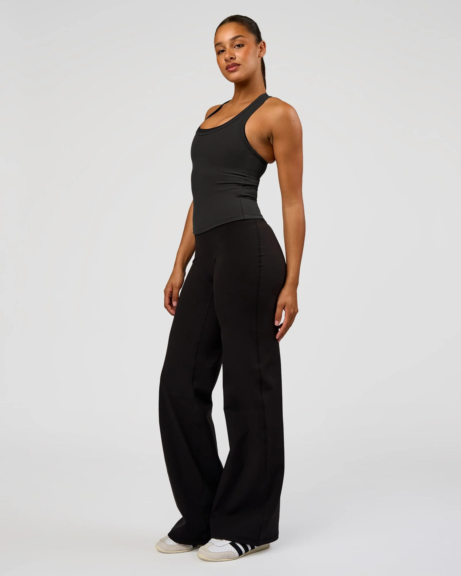 Flow Rib Scoop Neck Tank - Onyx - Image 5