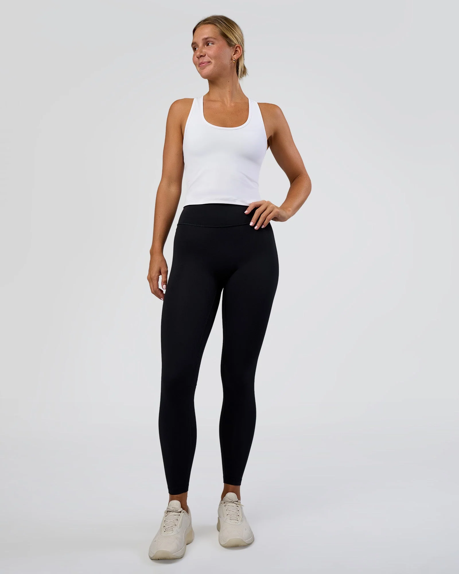 Flow Scoop Neck Performance Tank - White - Image 5