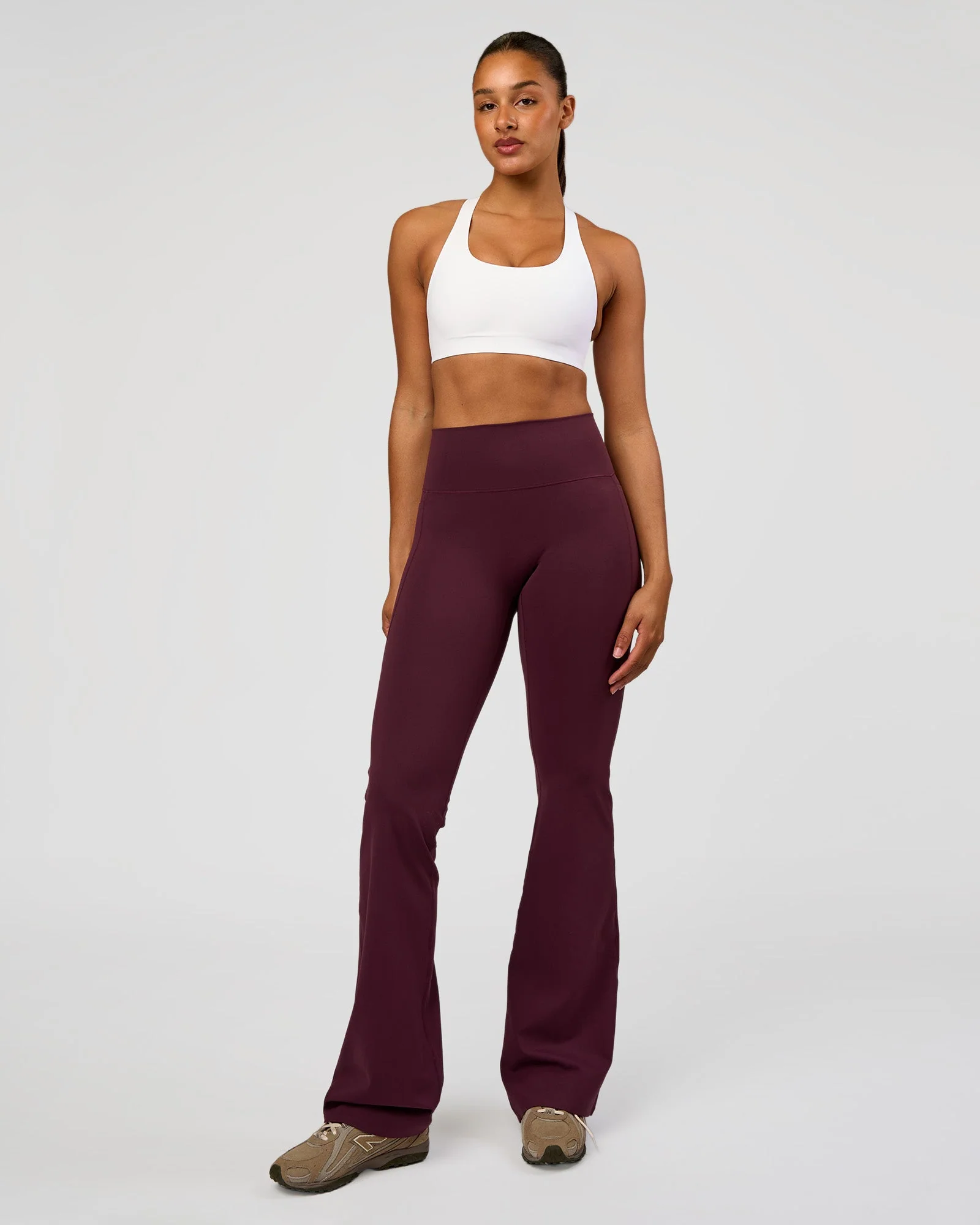 Flow Bonded Scoop Neck Sports Bra - White - Image 3