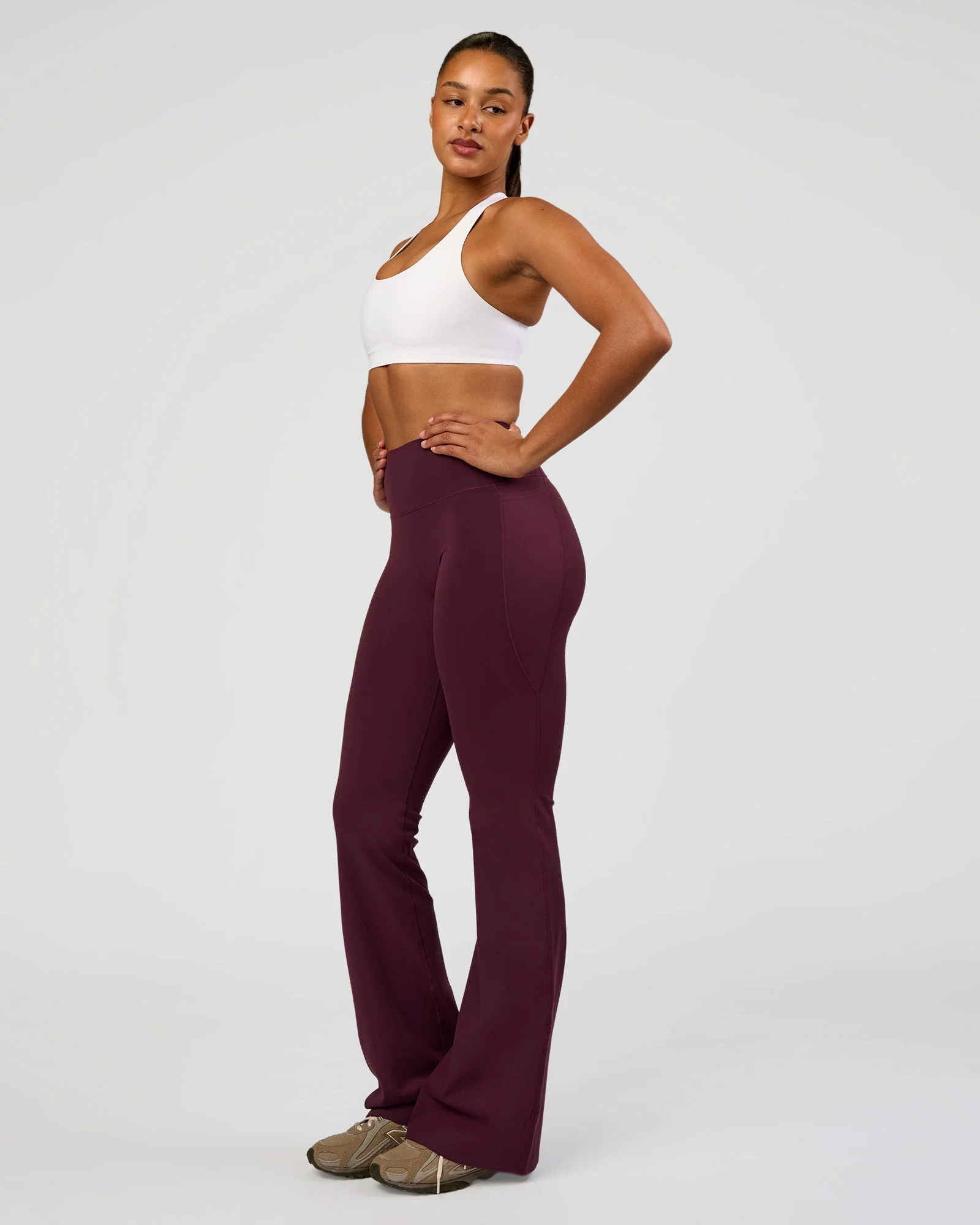 Flow Bonded Scoop Neck Sports Bra - White - Image 5
