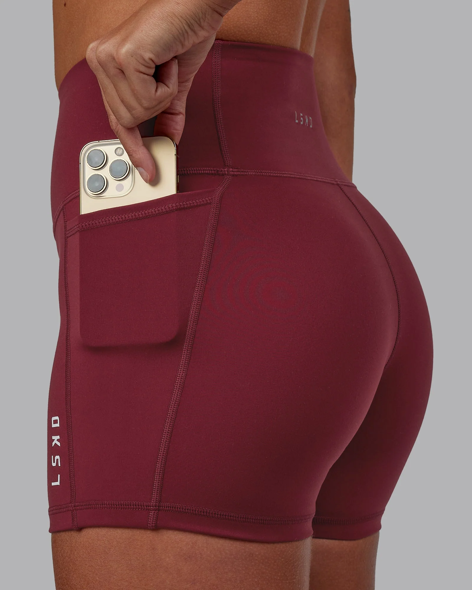 Flux Ultra High-Rise 4" Short Pockets - Cranberry - Image 2
