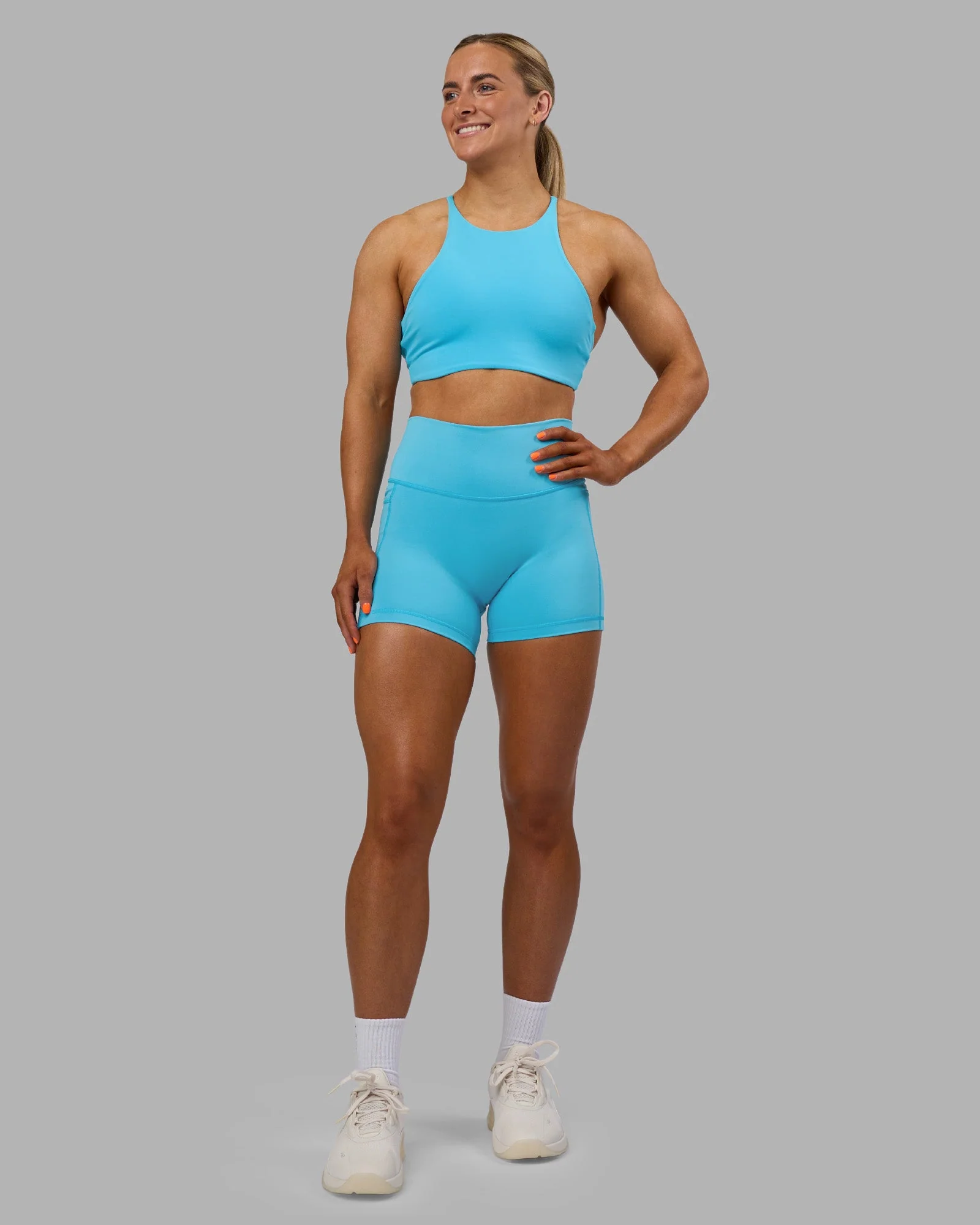 Fusion High-Rise 4" Short Pockets - Blue Atoll