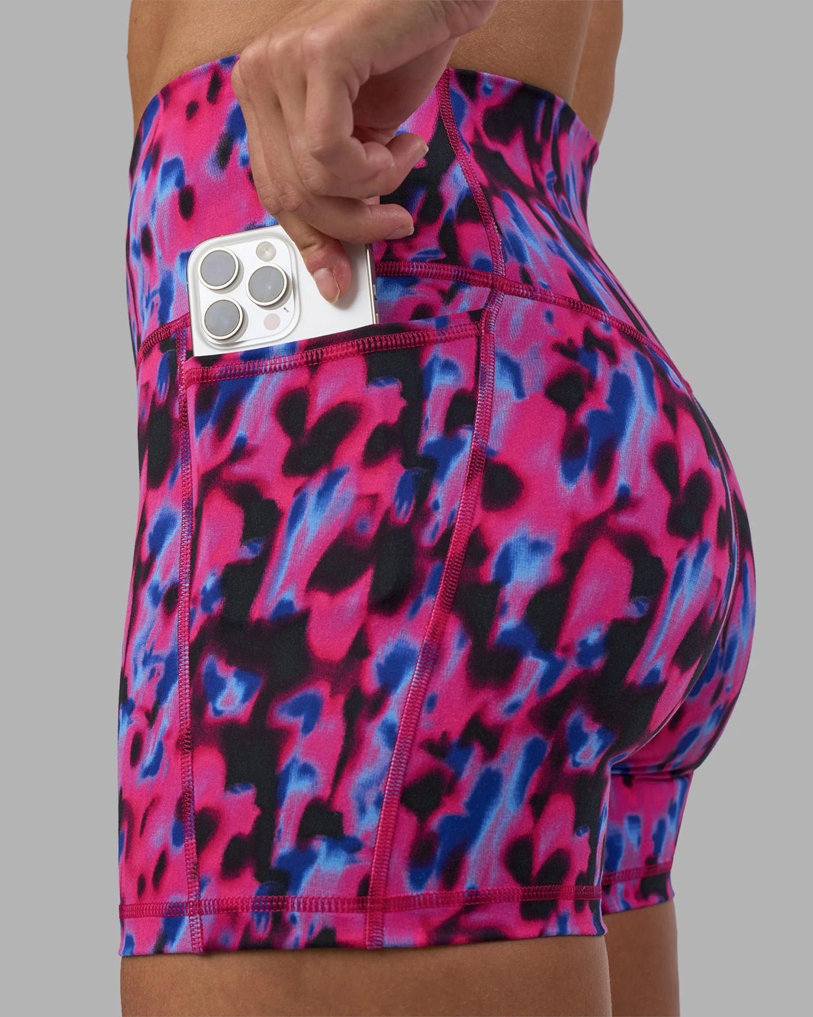 Fusion High-Rise 4" Short Pockets - Pink Luminous