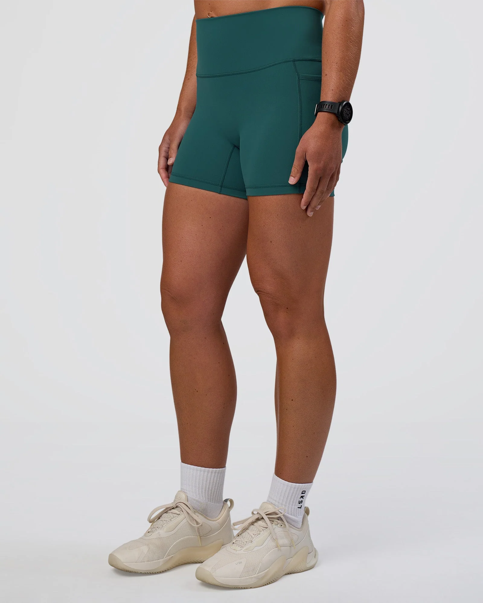 Fusion High-Rise 4" Short Pockets - Transformative Teal - Image 6