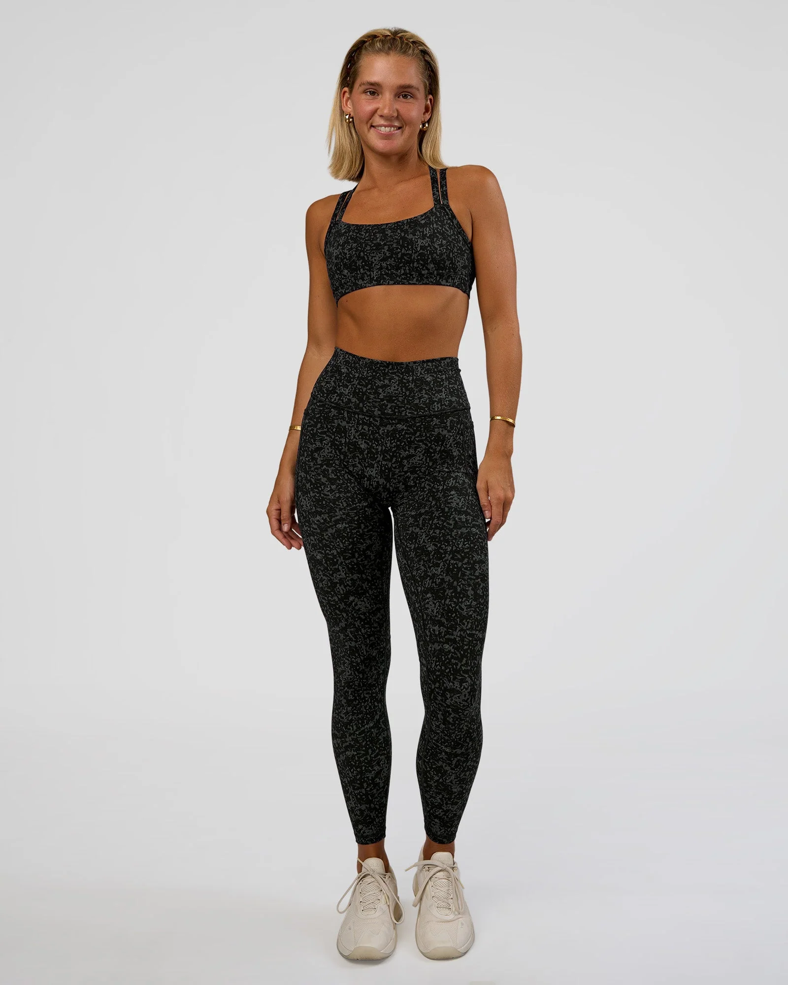 Fusion Icon Ultra High-Rise Full Length Legging Pockets - Energy Print Black-Reflective - Image 3