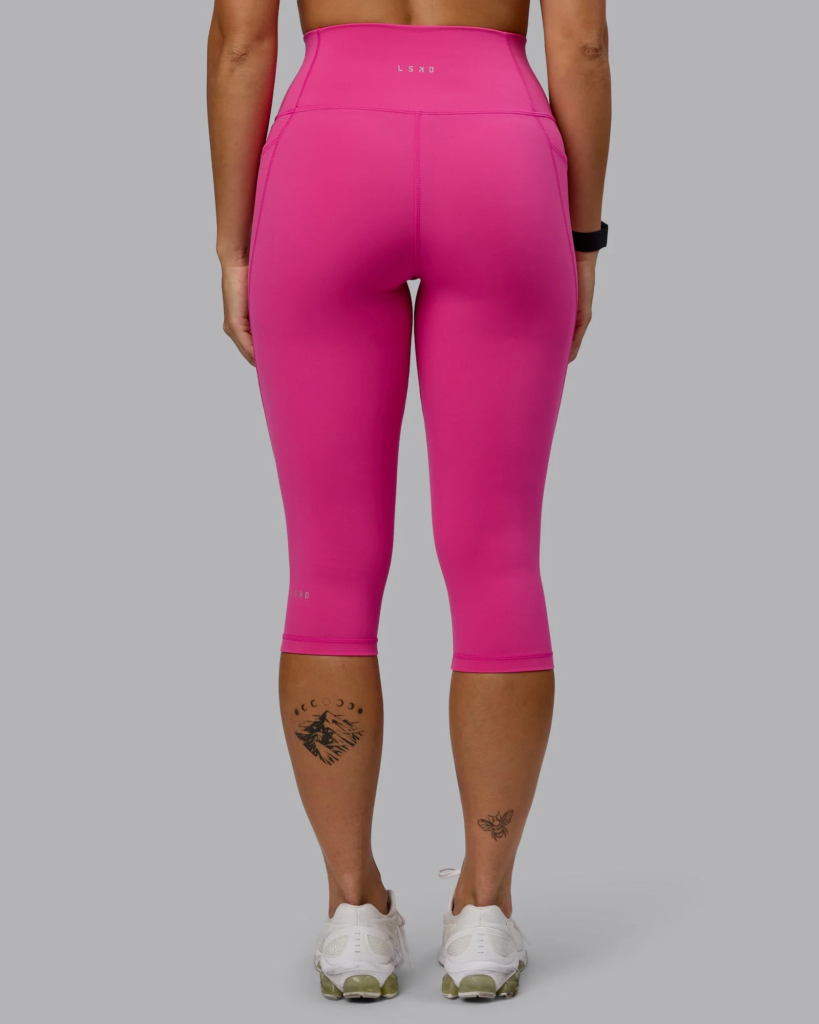 Fusion Ultra High-Rise 3/4 Legging Pockets - Fuchsia Pink - Image 4