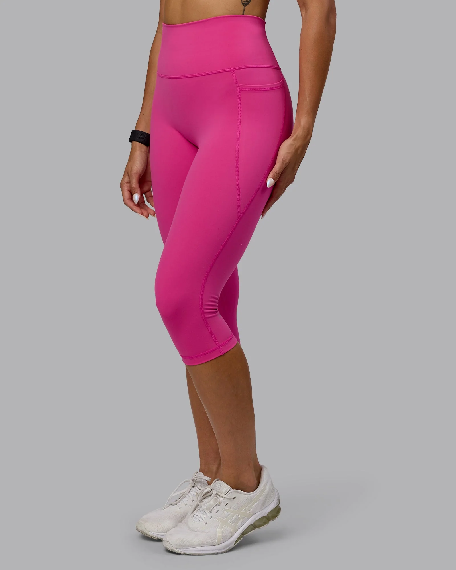 Fusion Ultra High-Rise 3/4 Legging Pockets - Fuchsia Pink - Image 7