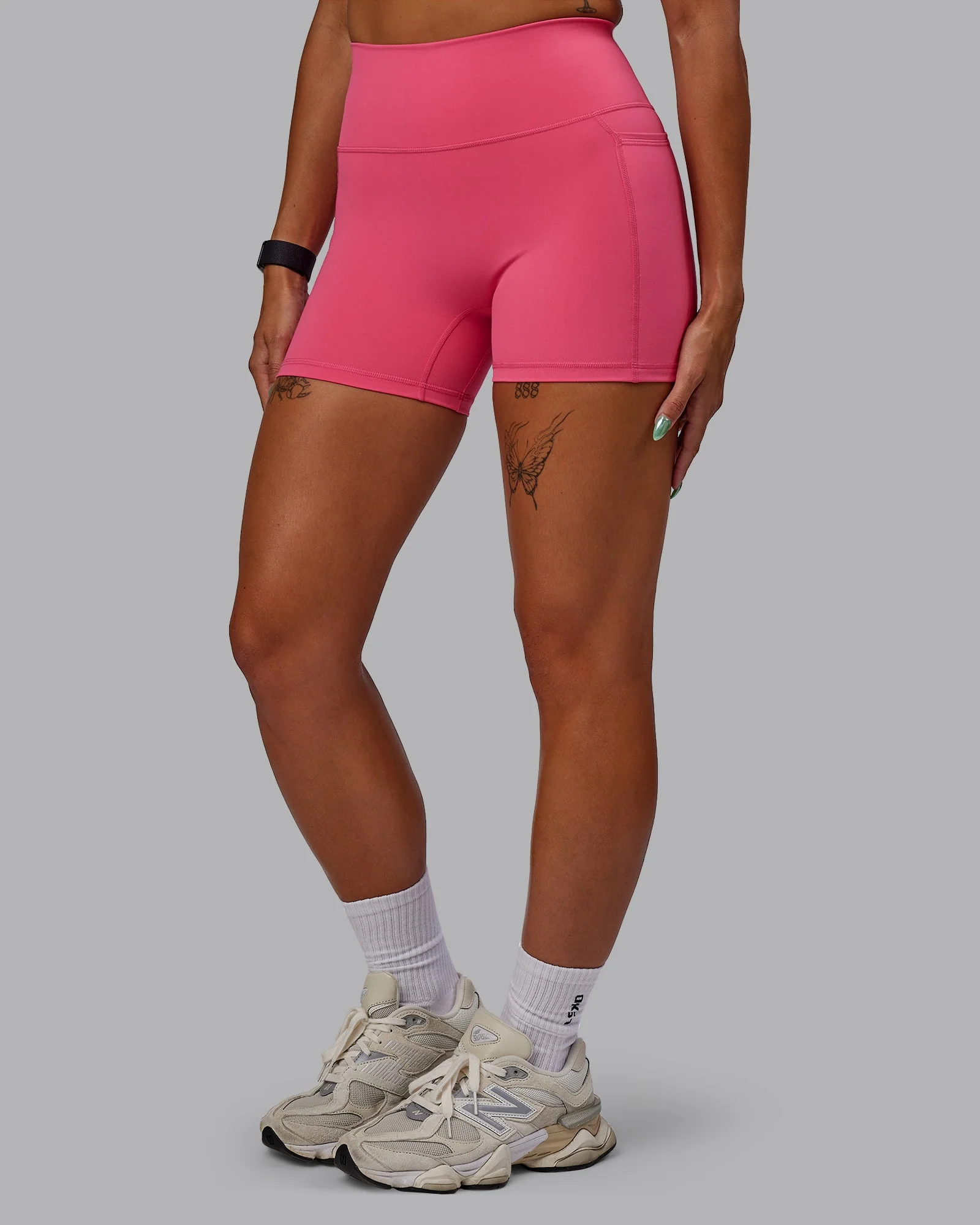 Fusion Ultra High-Rise 4" Short Pockets - Hot Pink - Image 2