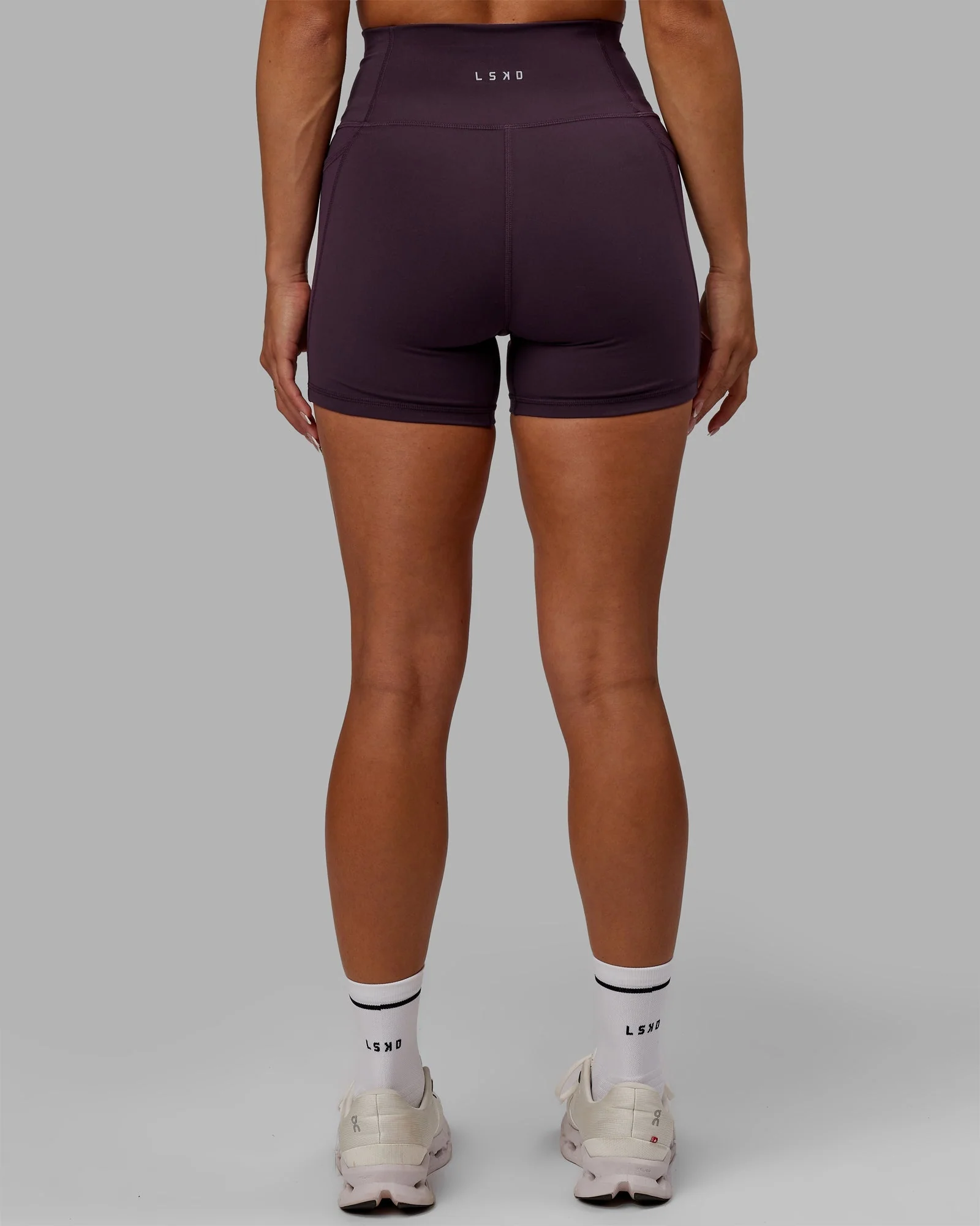 Fusion Ultra High-Rise 4" Short Pockets - Midnight Plum - Image 3