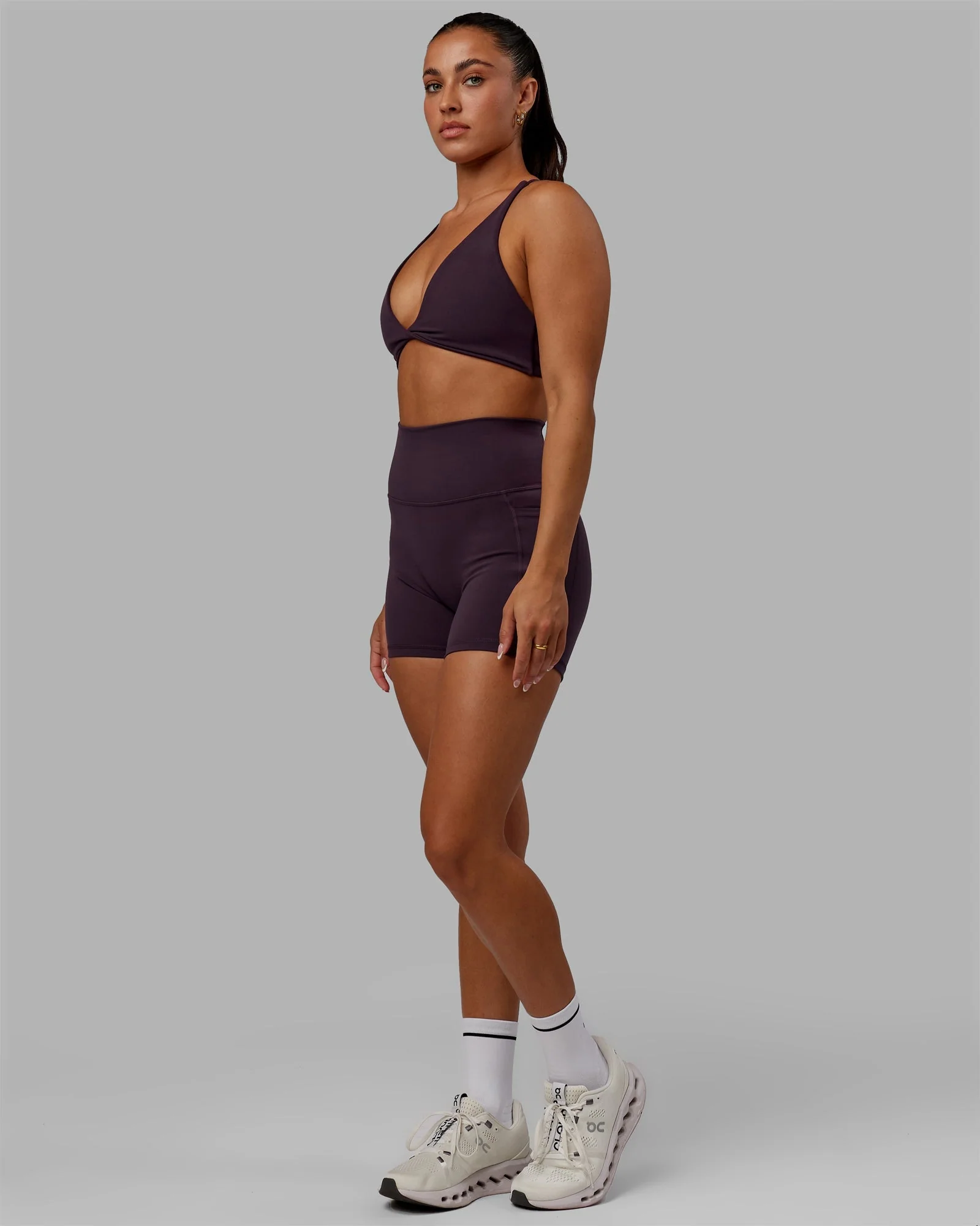 Fusion Ultra High-Rise 4" Short Pockets - Midnight Plum - Image 4