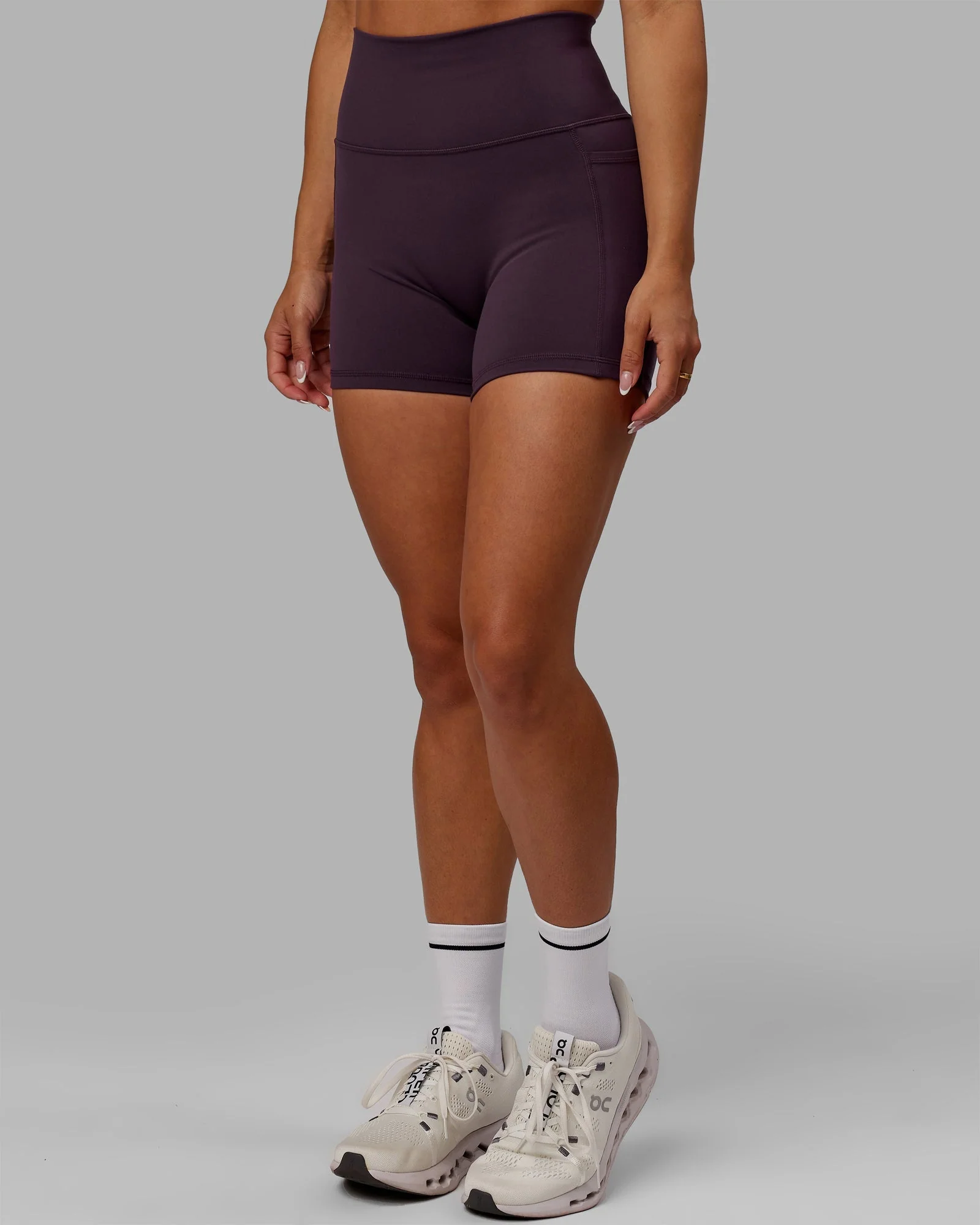 Fusion Ultra High-Rise 4" Short Pockets - Midnight Plum - Image 7