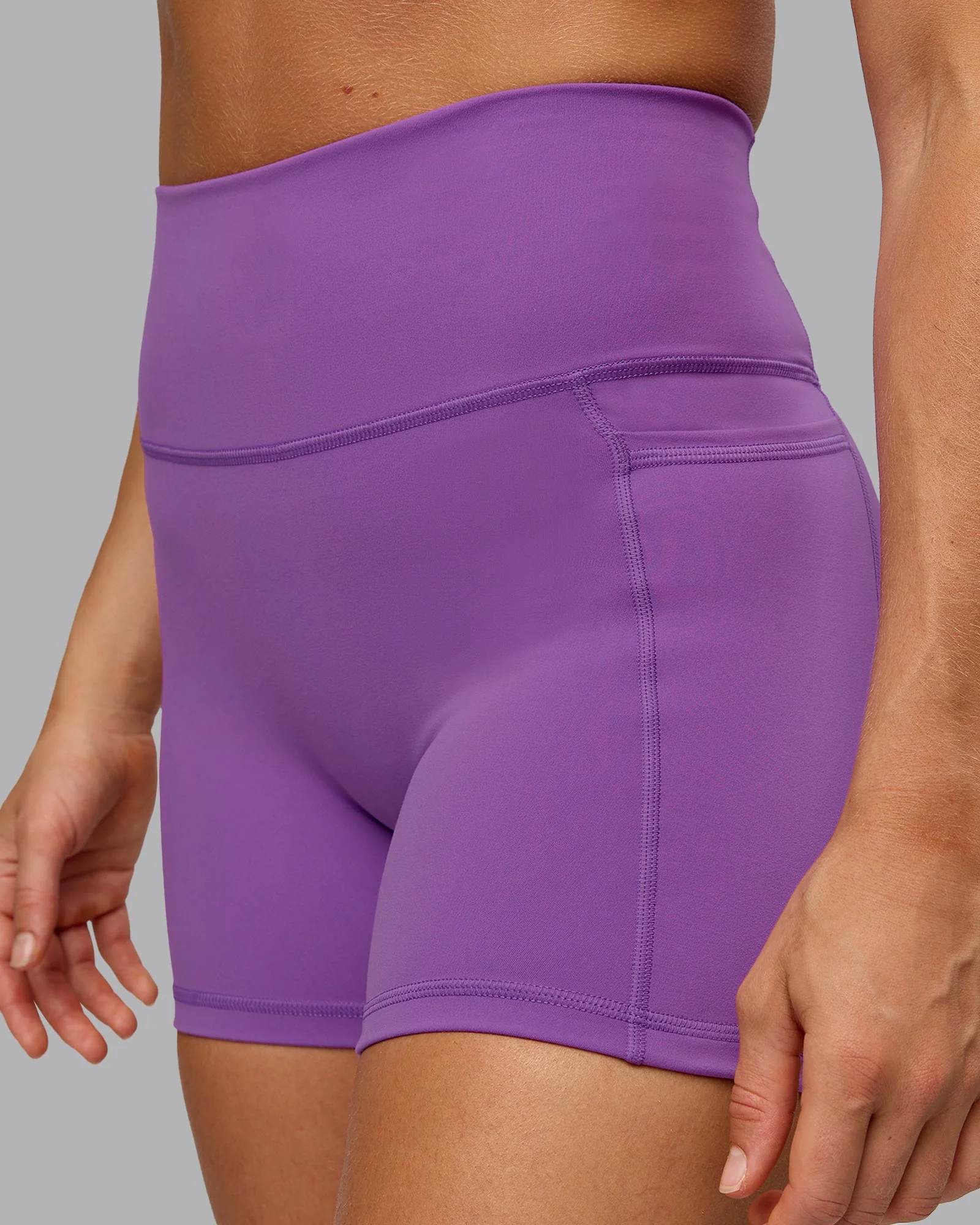 Fusion Ultra High-Rise 4" Short Pockets - Purple Fizz - Image 7