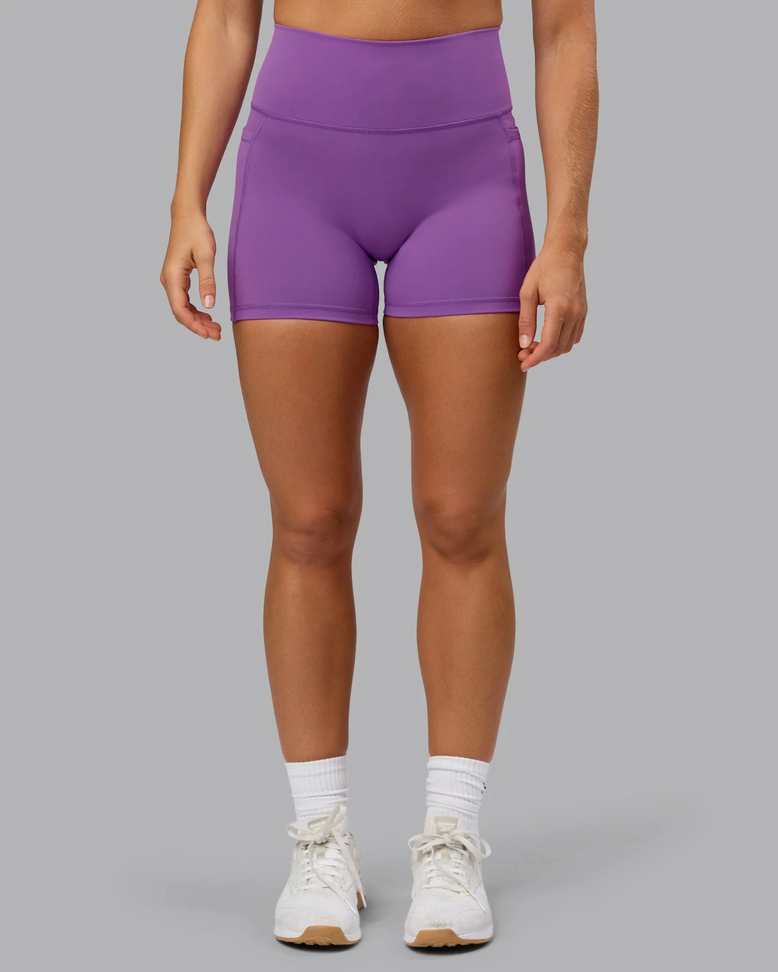 Fusion Ultra High-Rise 4" Short Pockets - Purple Fizz - Image 9