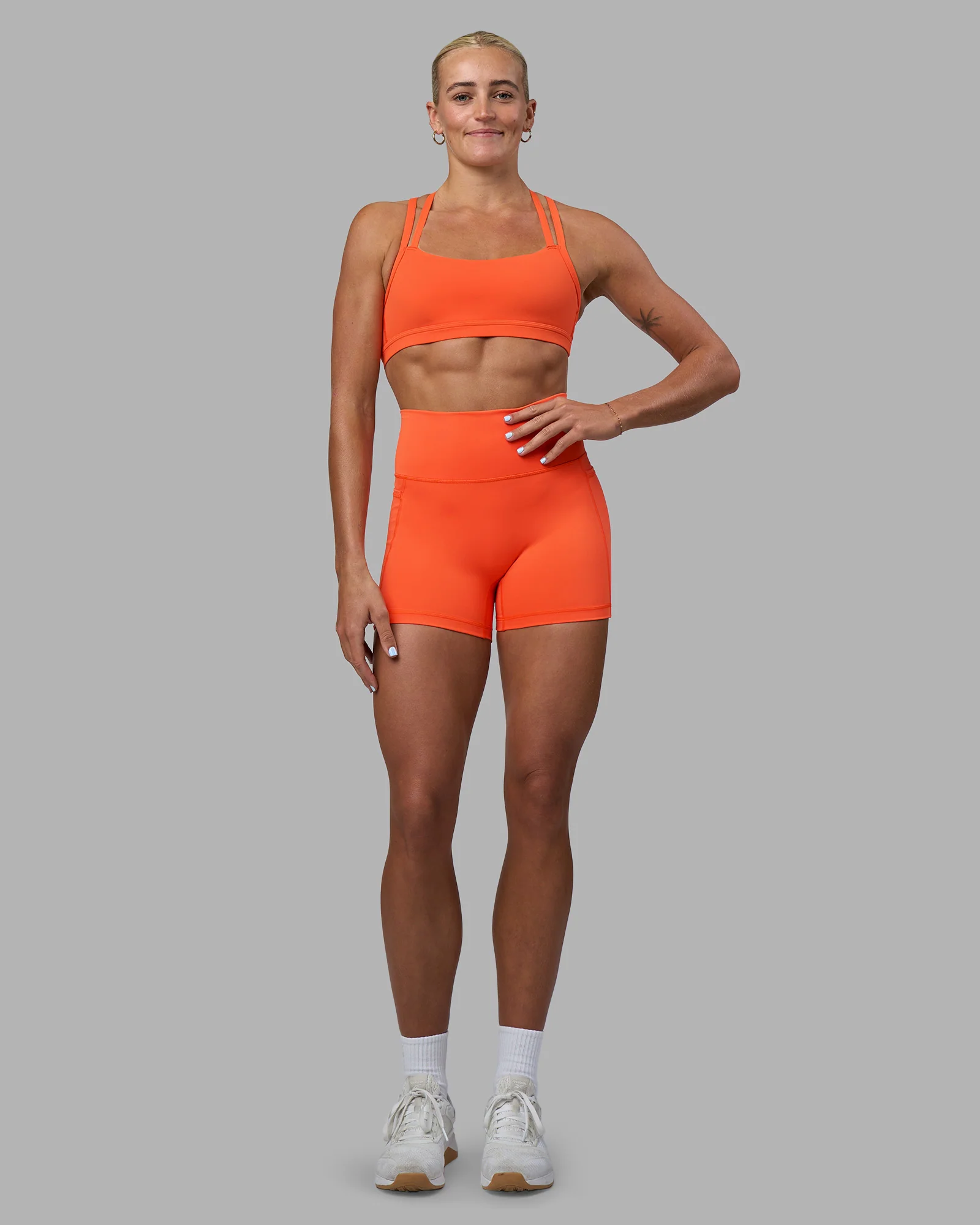 Fusion Ultra High-Rise 4" Short Pockets - Ultra Orange