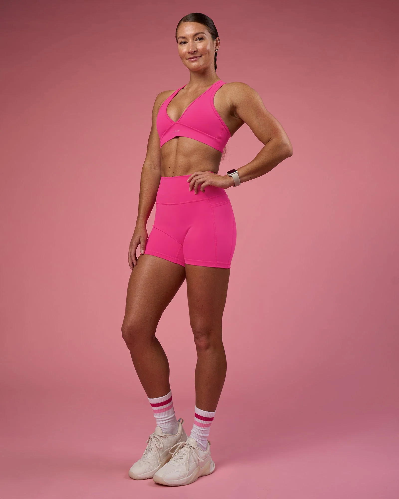 Fusion Ultra High-Rise 4" Short Pockets - Ultra Pink - Image 7