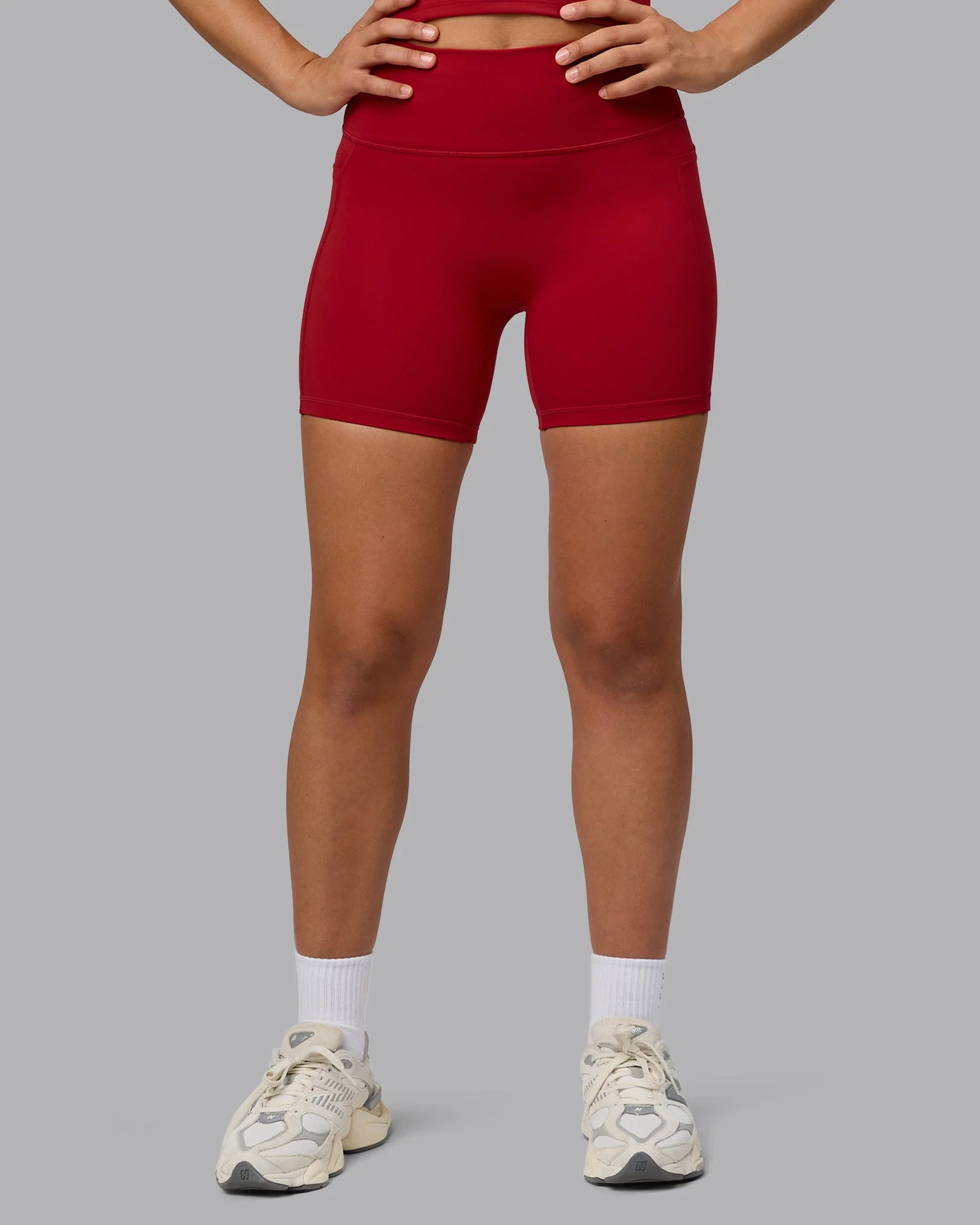 Fusion Ultra High-Rise 6" Short Pockets - Cherry Red - Image 10