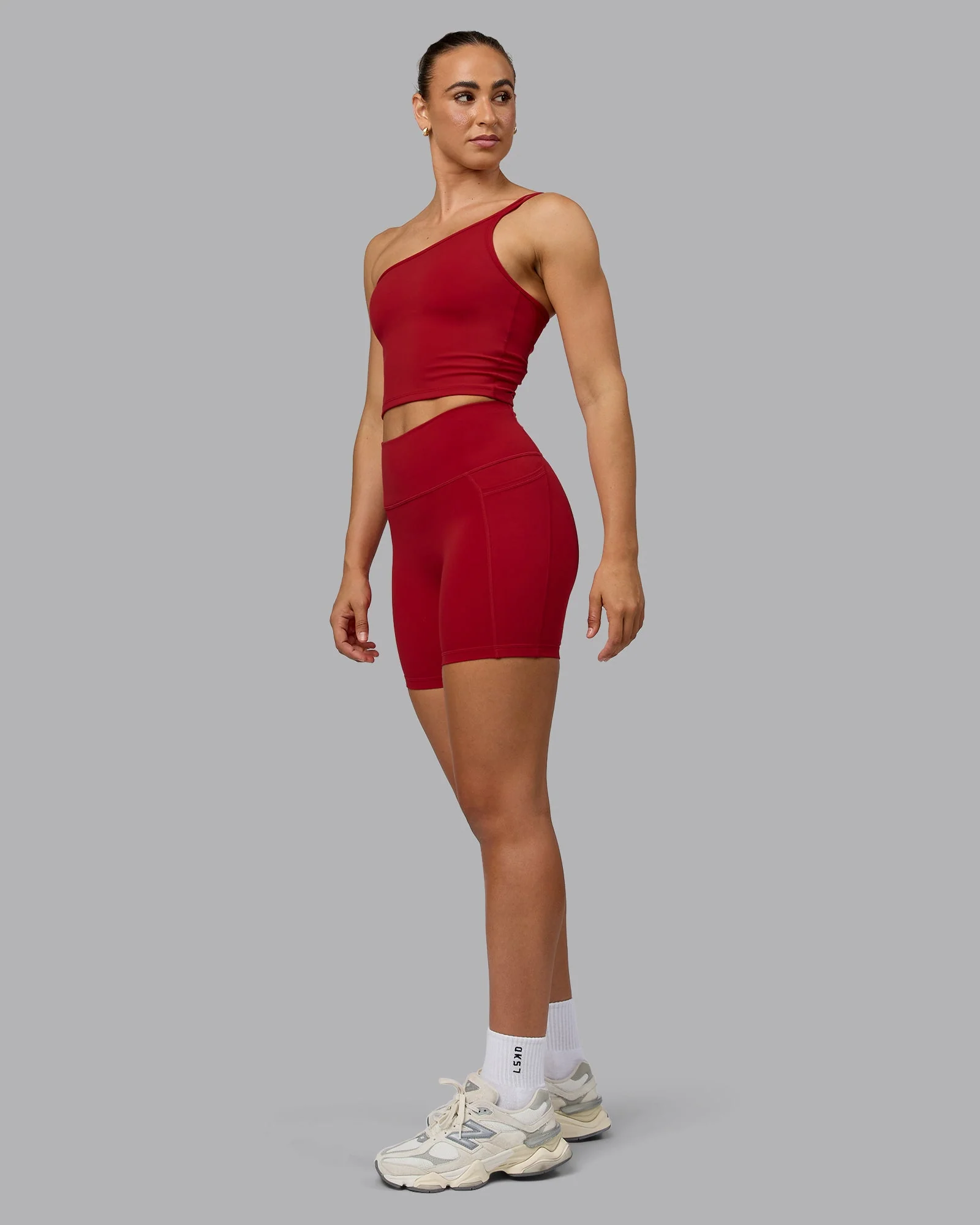 Fusion Ultra High-Rise 6" Short Pockets - Cherry Red - Image 4