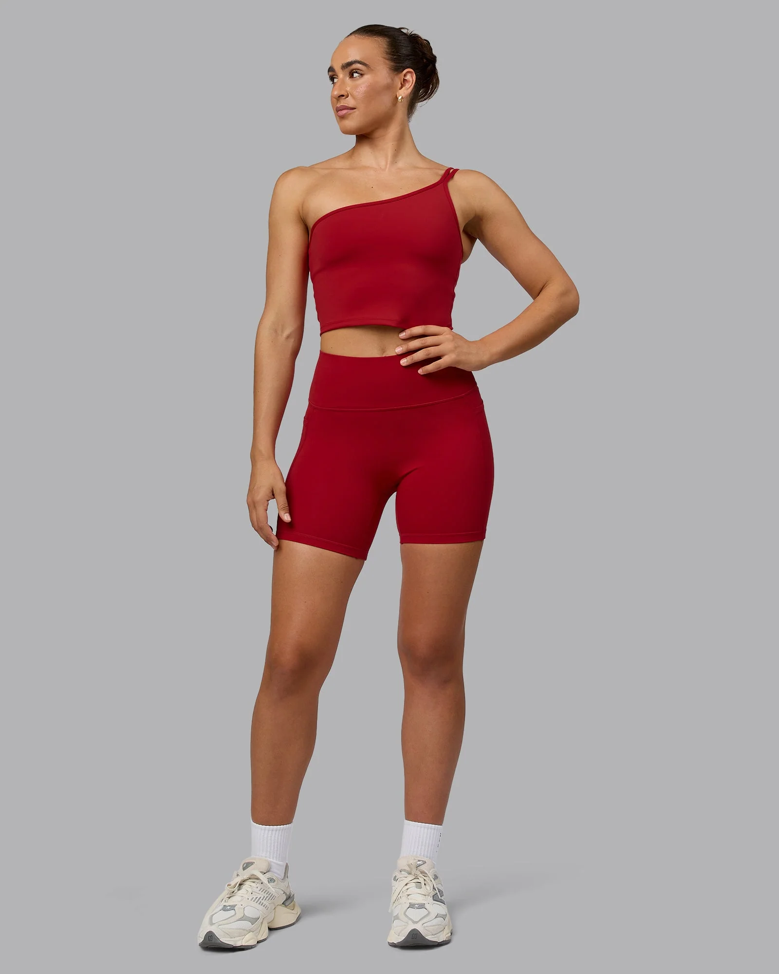 Fusion Ultra High-Rise 6" Short Pockets - Cherry Red - Image 6