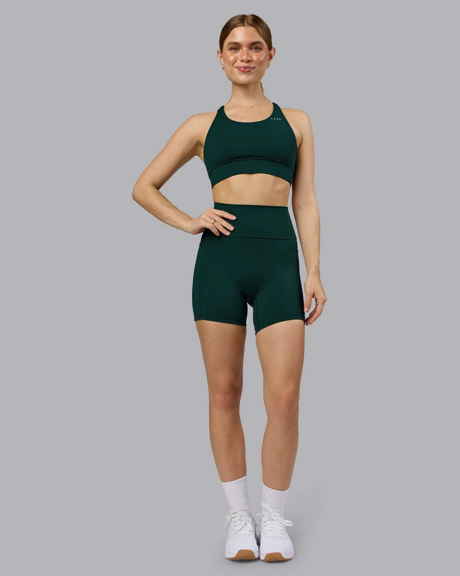 Fusion Ultra High-Rise 6" Short Pockets - Dark Moss