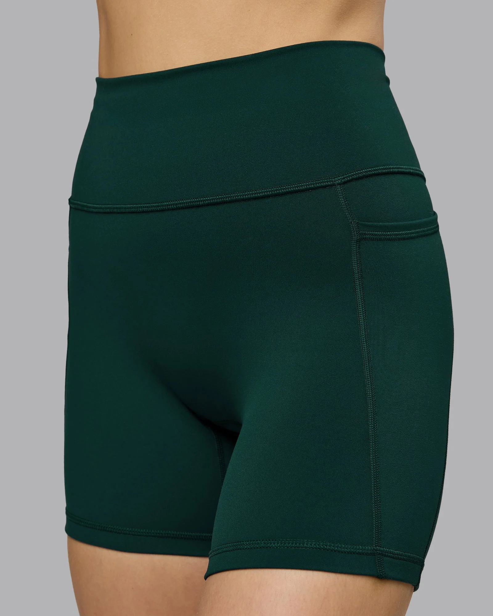 Fusion Ultra High-Rise 6" Short Pockets - Dark Moss - Image 4
