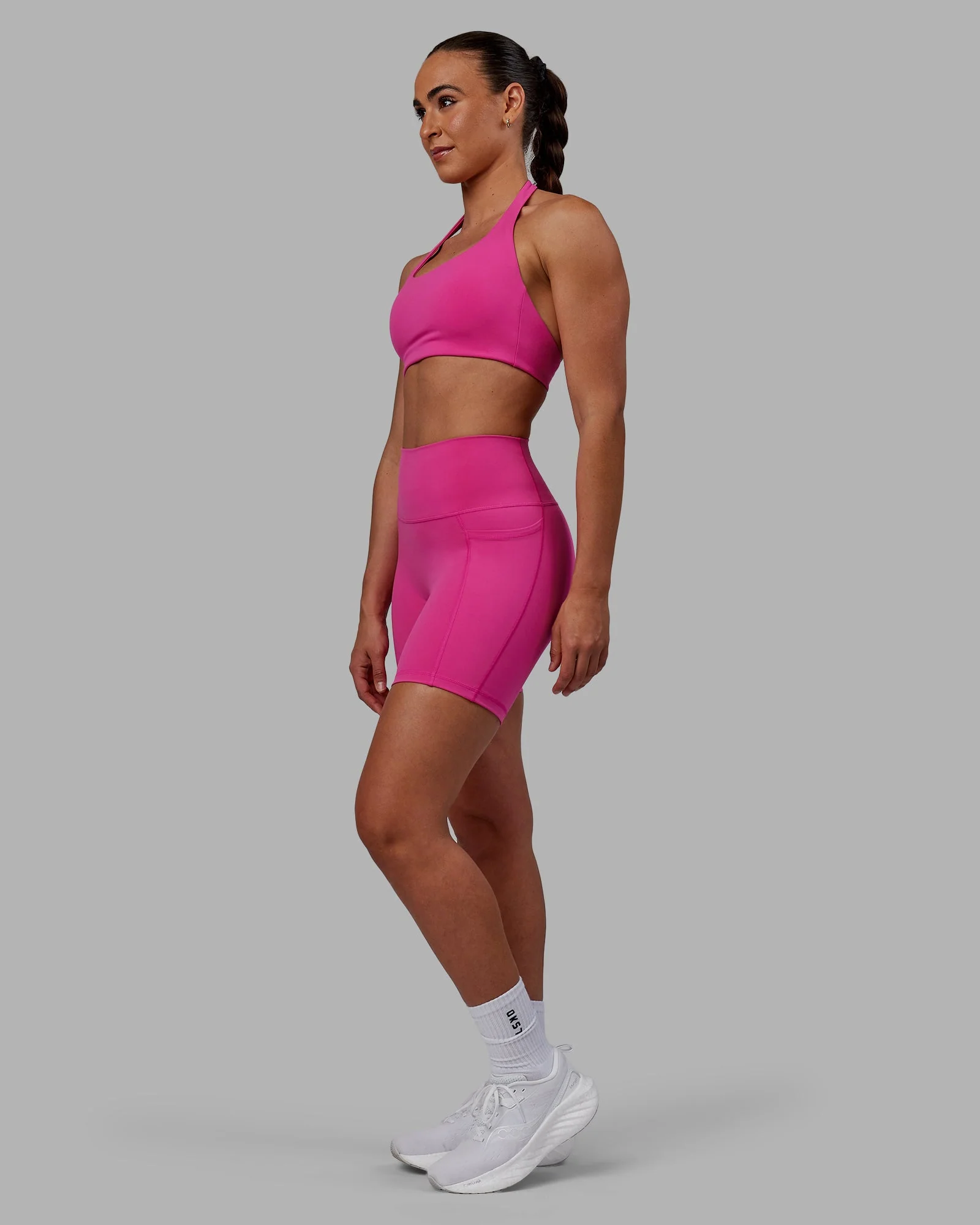 Fusion Ultra High-Rise 6" Short Pockets - Fuchsia Pink - Image 3