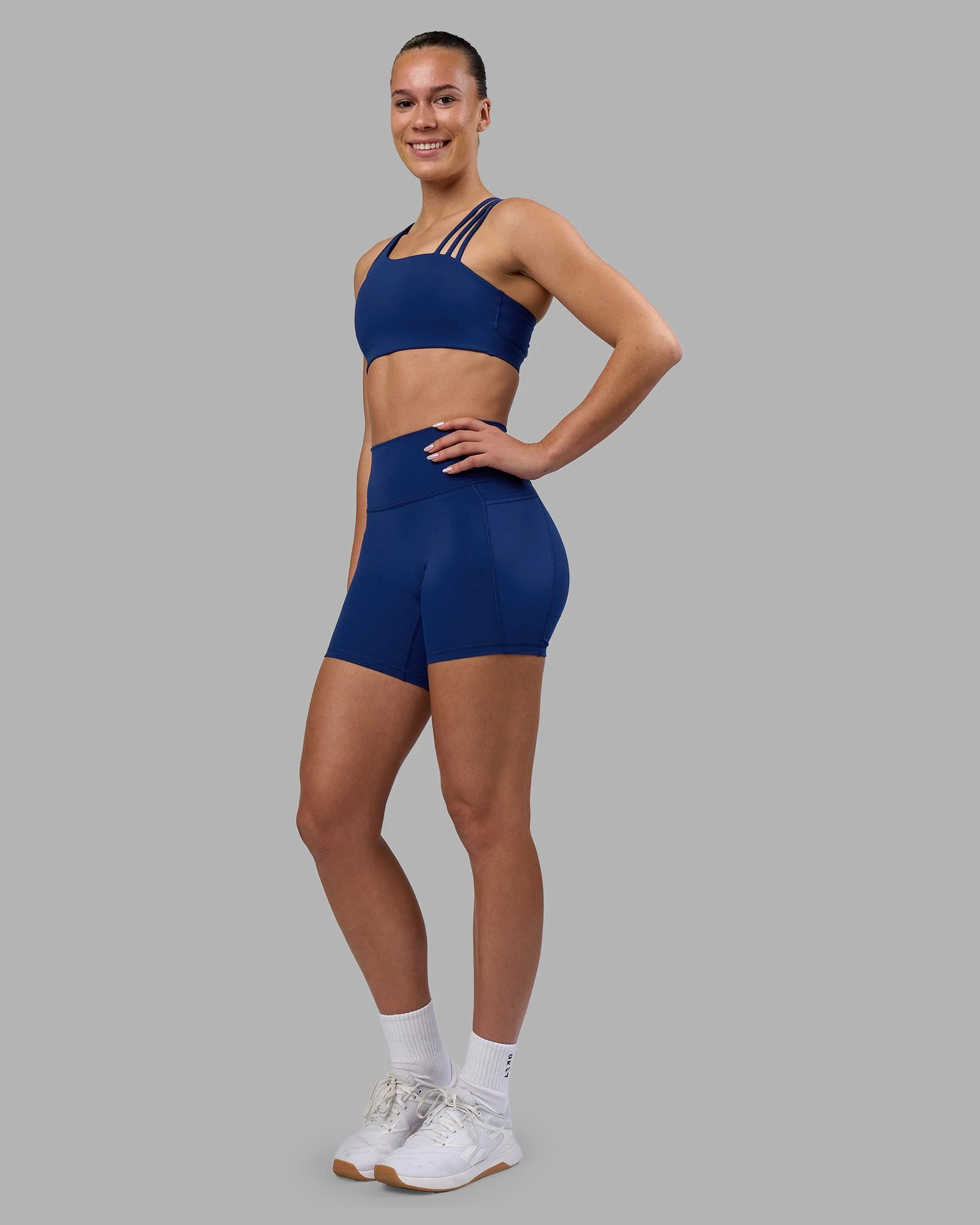 Fusion Ultra High-Rise 6" Short Pockets - Midnight Blue - Image 4