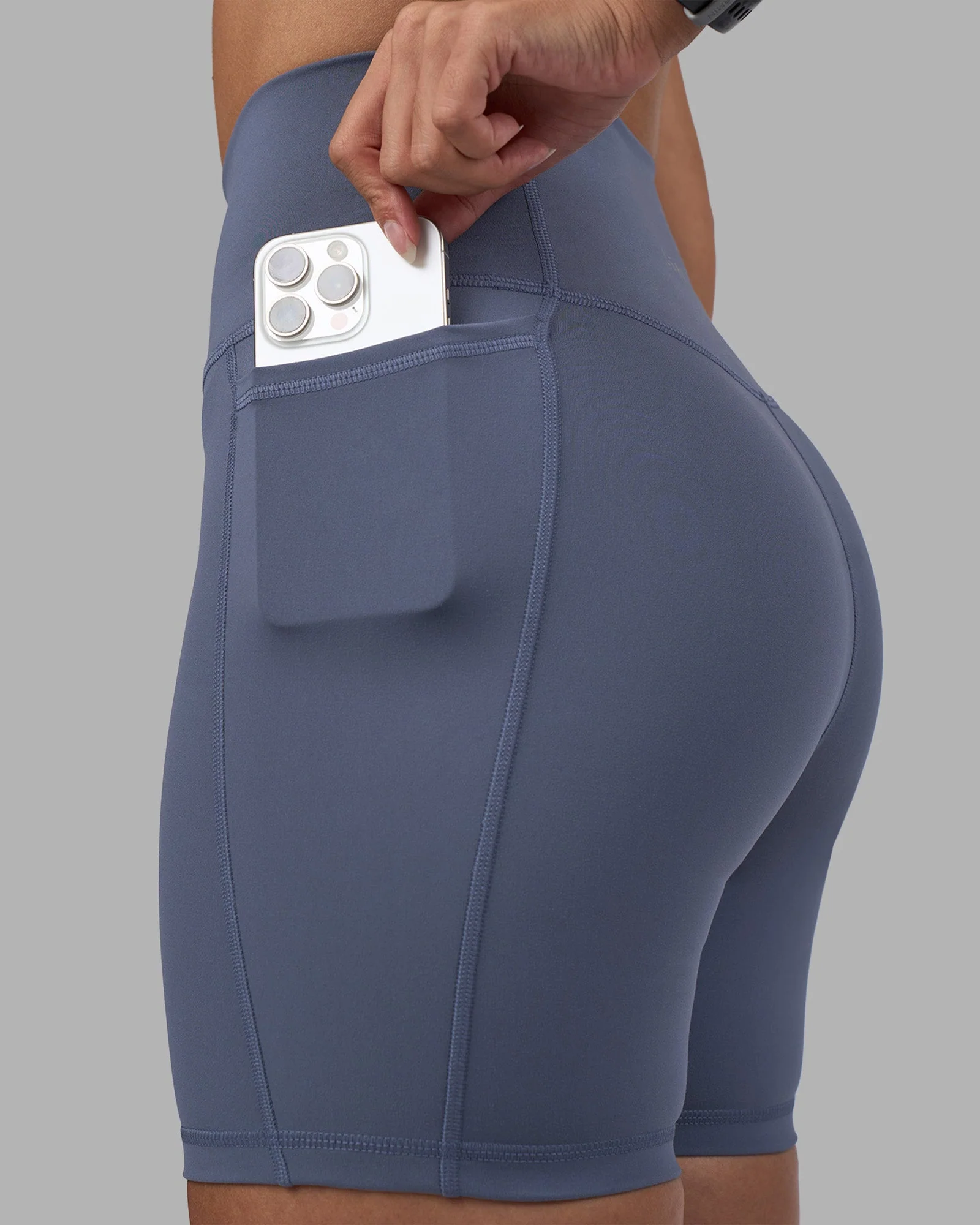 Fusion Ultra High-Rise 6" Short Pockets - Night Shadow - Image 3