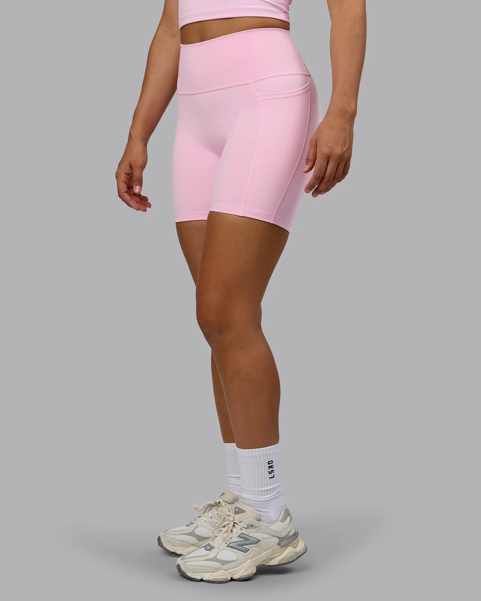 Fusion Ultra High-Rise 6" Short Pockets - Pale Pink - Image 2